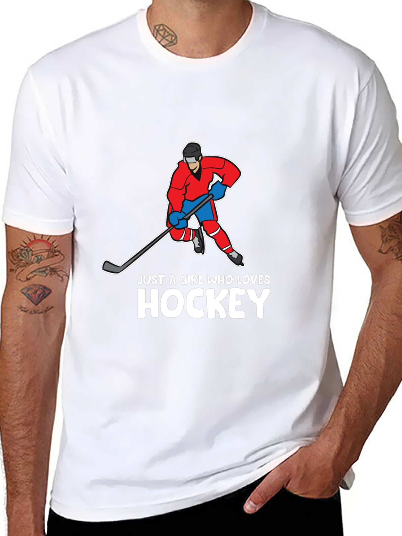 Hockey Girl T-Shirt - Sporty Graphic Tee
