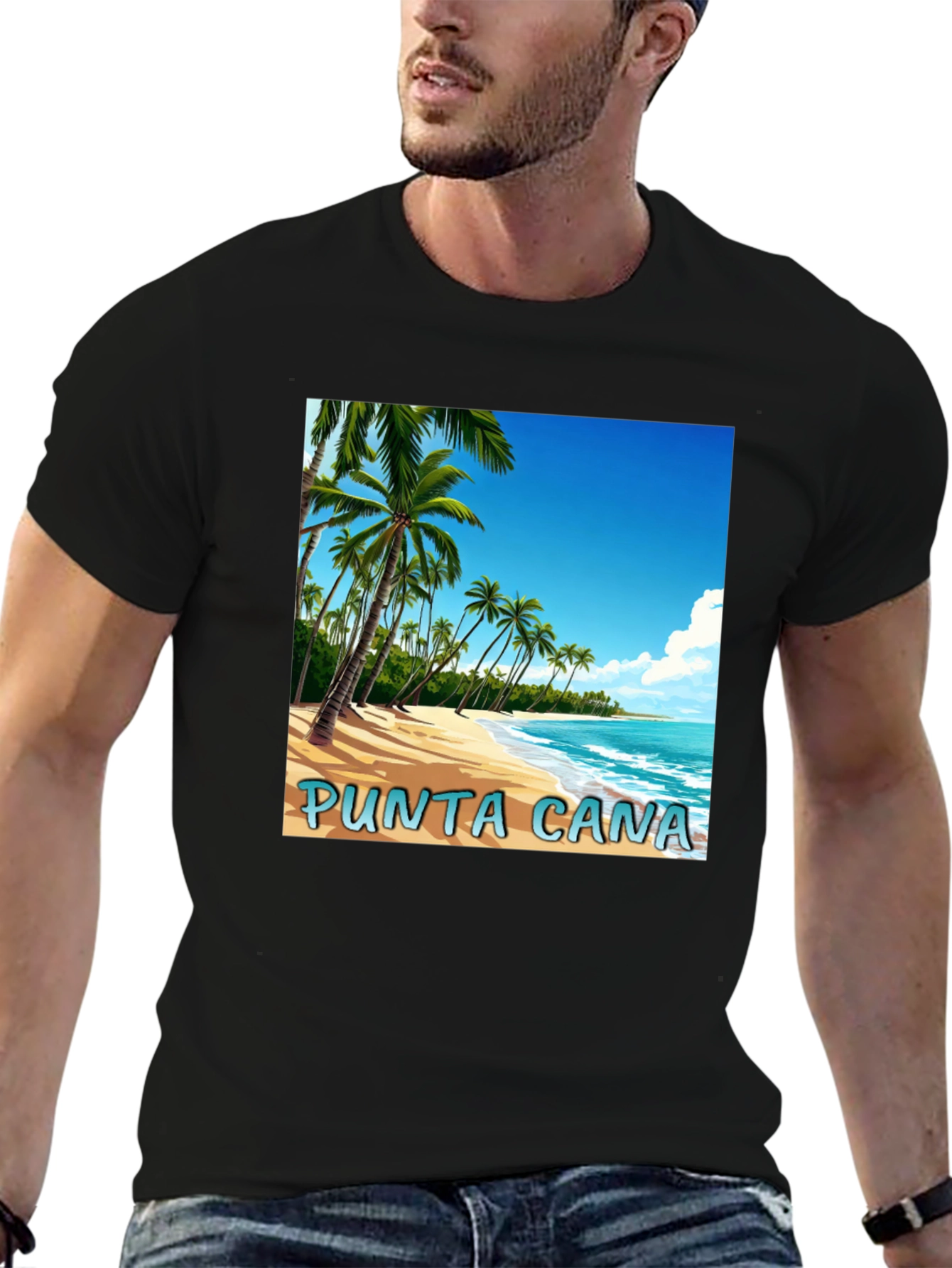 Punta Cana Beach Graphic T-Shirt - Tropical Vacation Tee