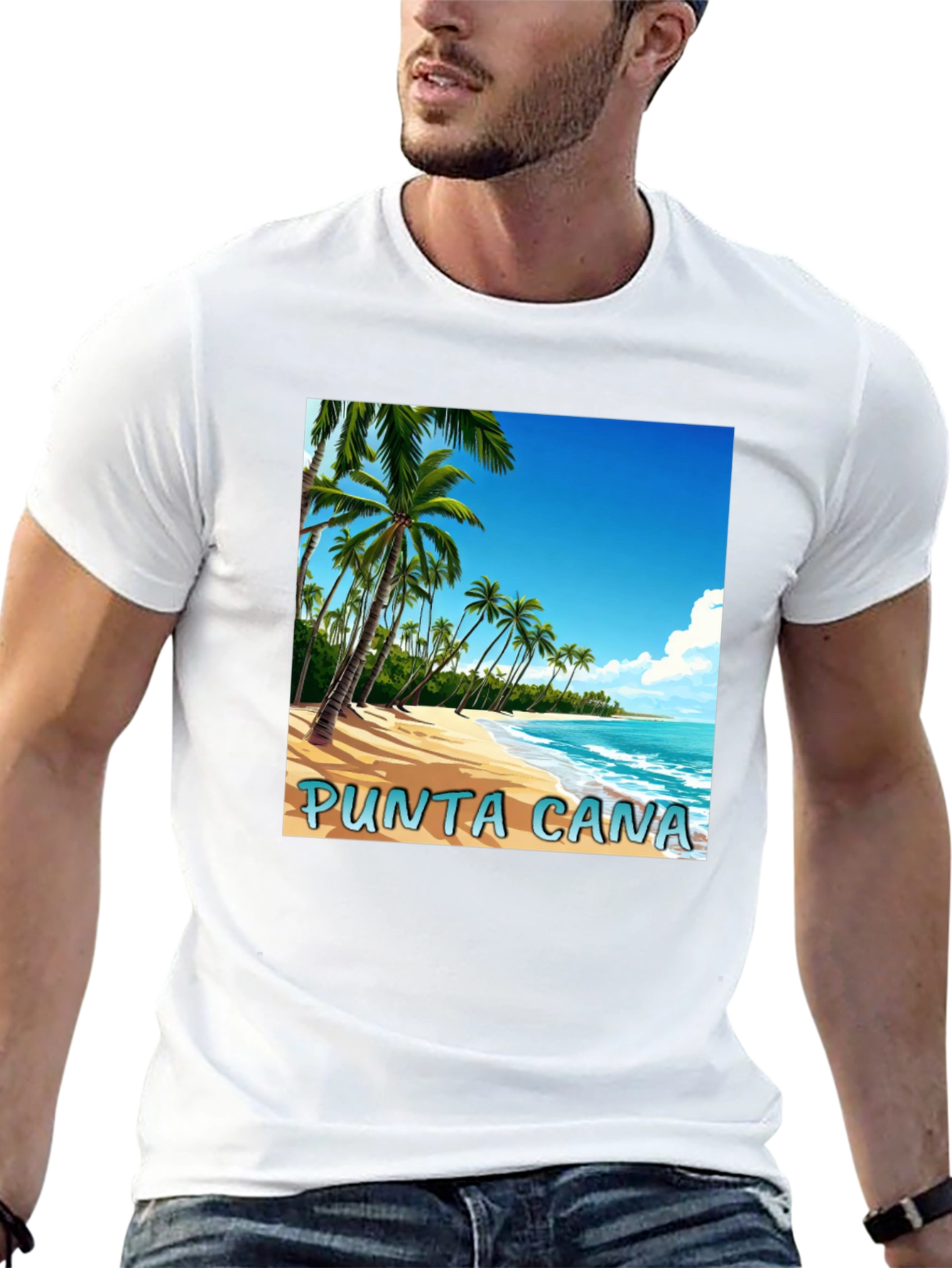 Punta Cana Beach Graphic T-Shirt - Tropical Vacation Tee