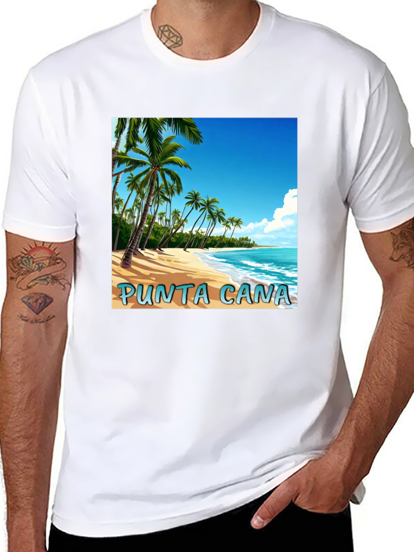Punta Cana Beach Graphic T-Shirt - Tropical Vacation Tee