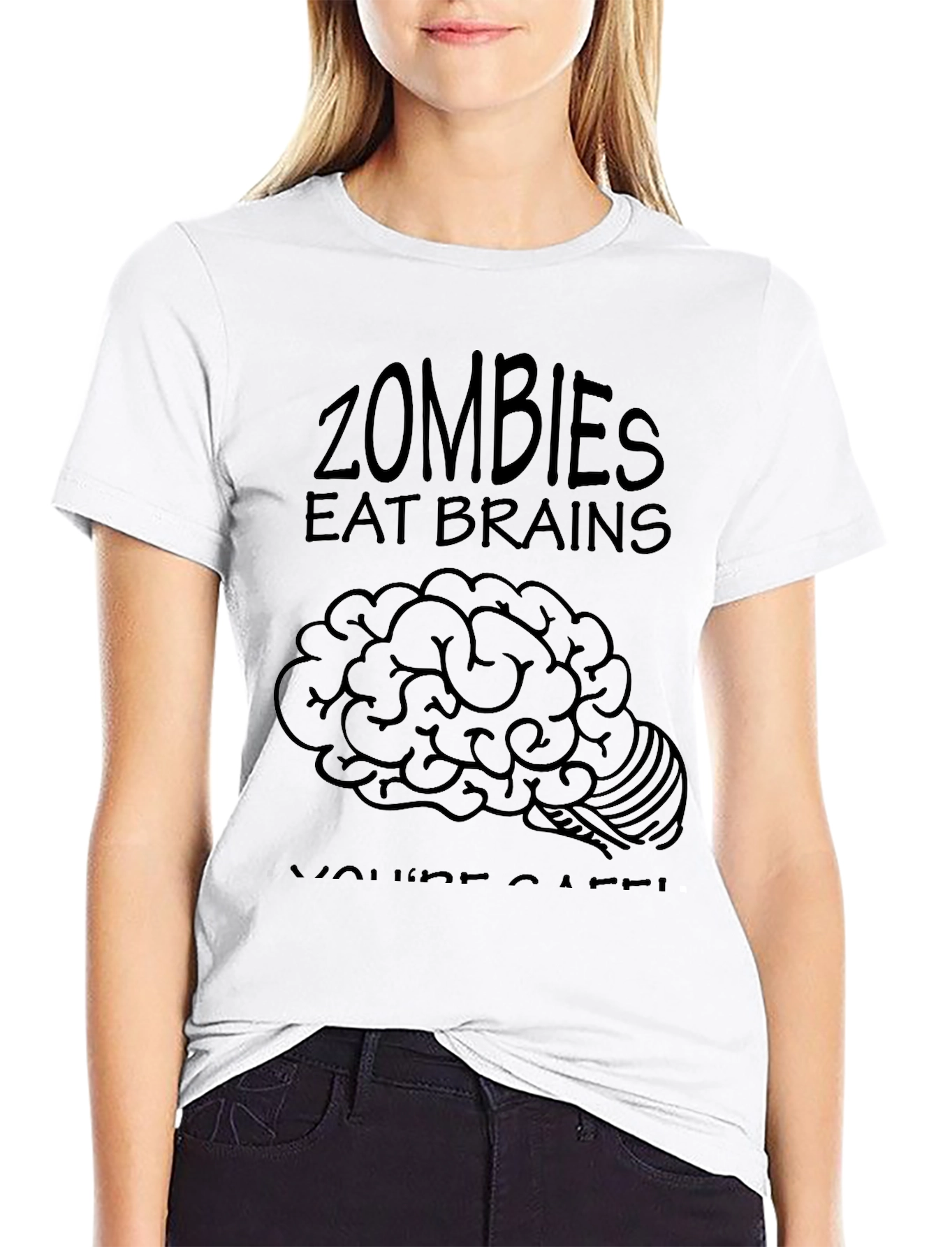 Zombie Brains Graphic Tee - Sarcastic Humor T-Shirt