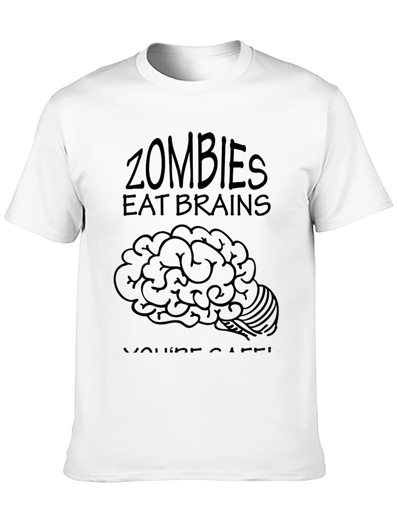 Zombie Brains Graphic Tee - Sarcastic Humor T-Shirt