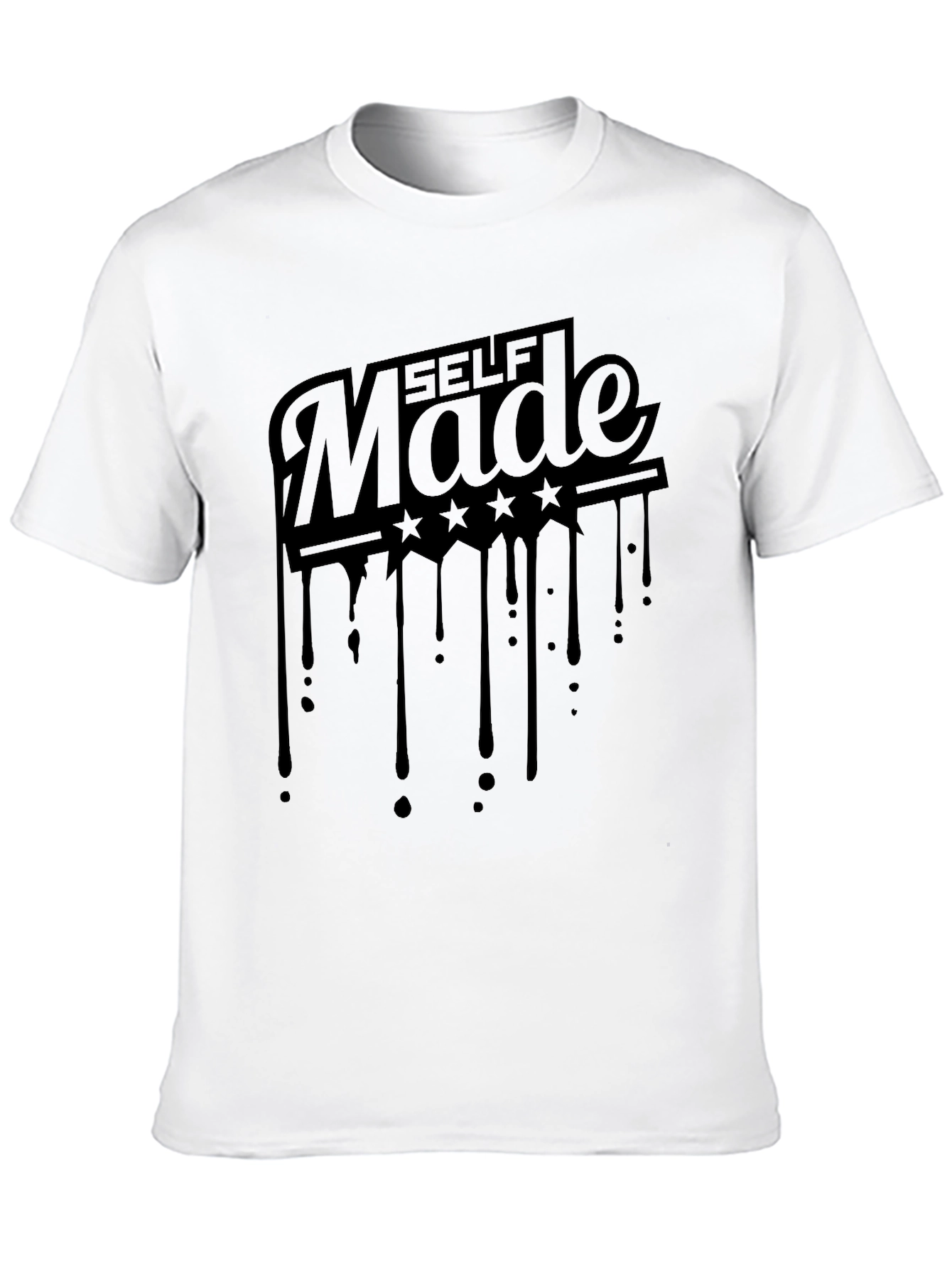 Self Made Dripping Stars Graphic T-Shirt
