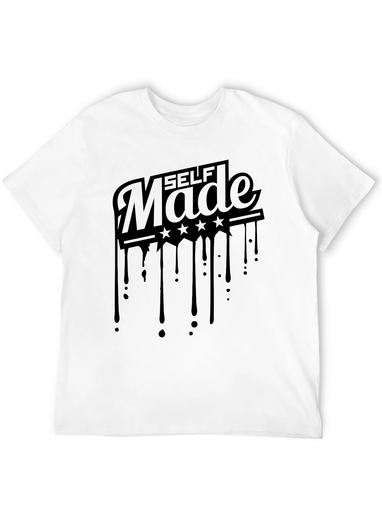 Self Made Dripping Stars Graphic T-Shirt