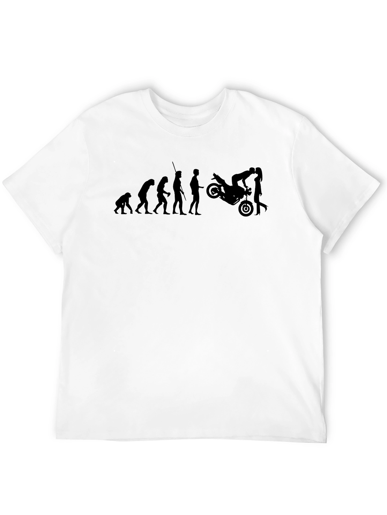 Evolution Motorcycle Black Graphic Tee