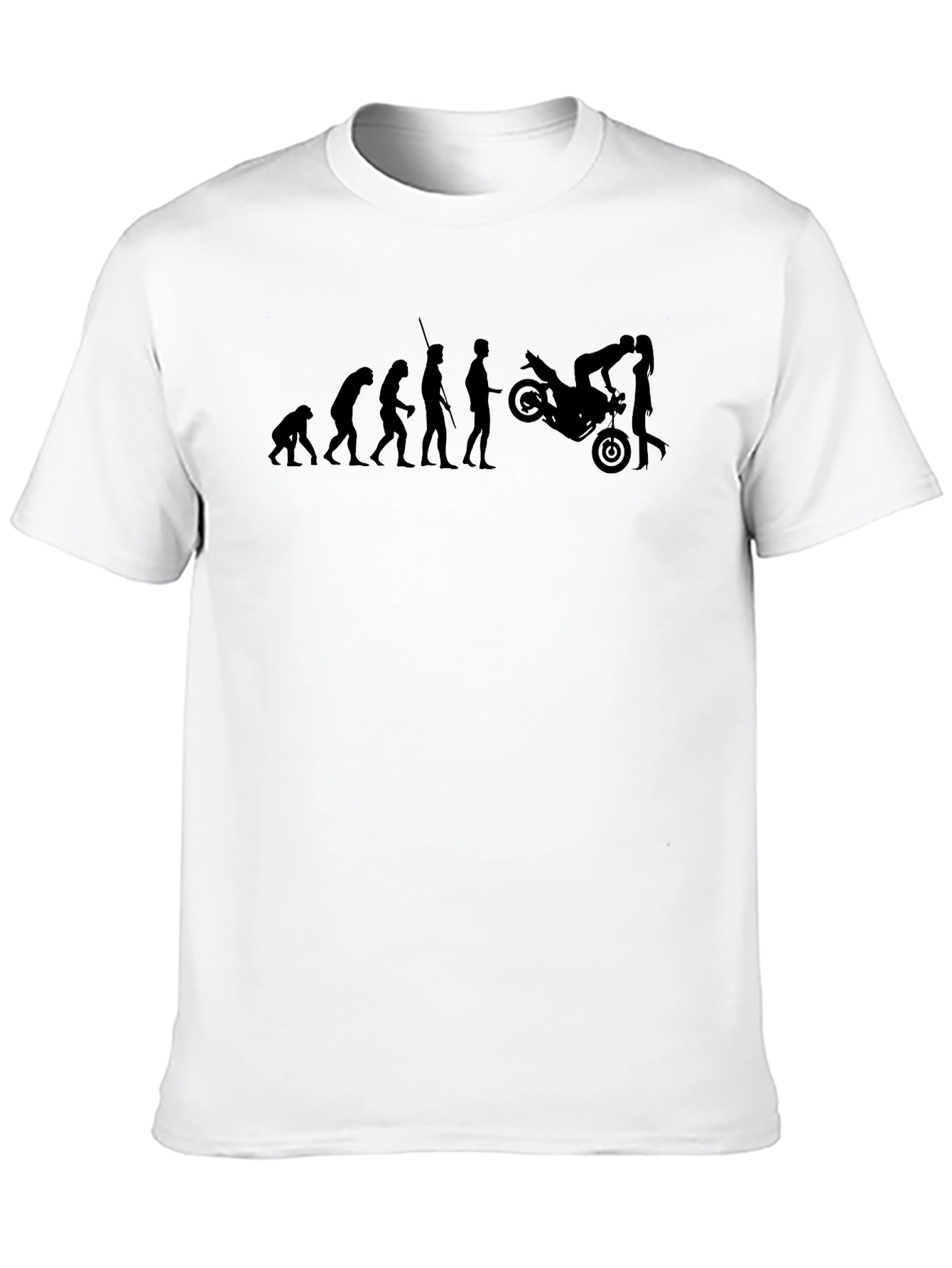Evolution Motorcycle Black Graphic Tee