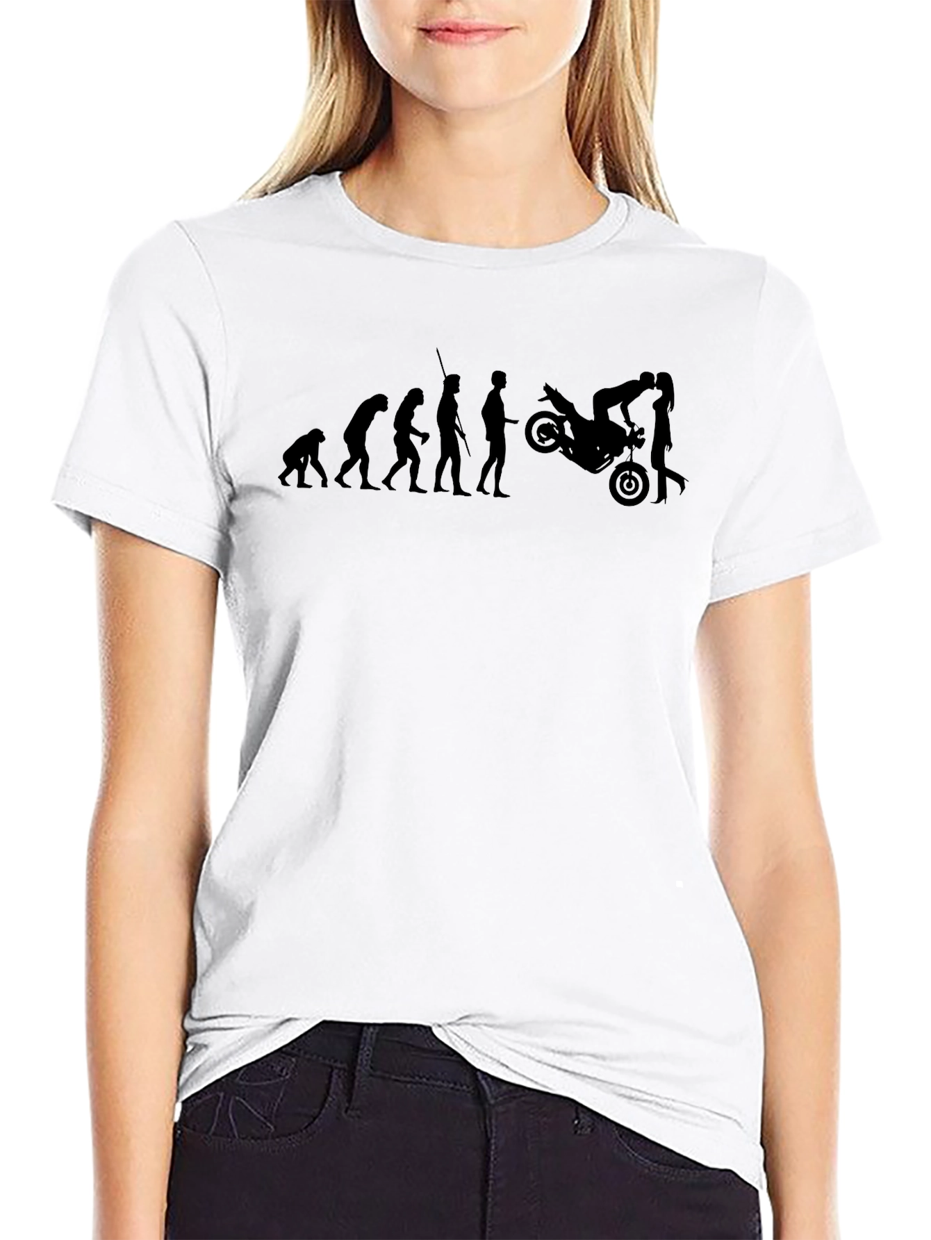 Evolution Motorcycle Black Graphic Tee