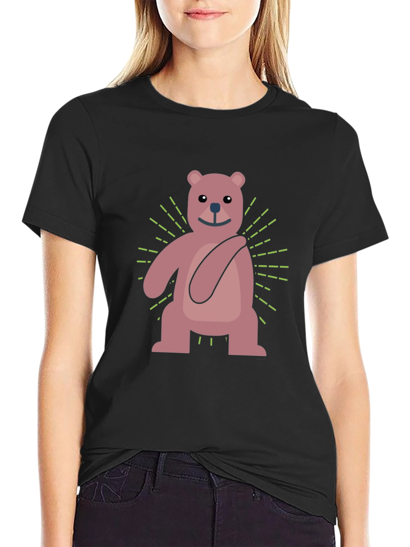 Cute Cartoon Bear Graphic T-Shirt