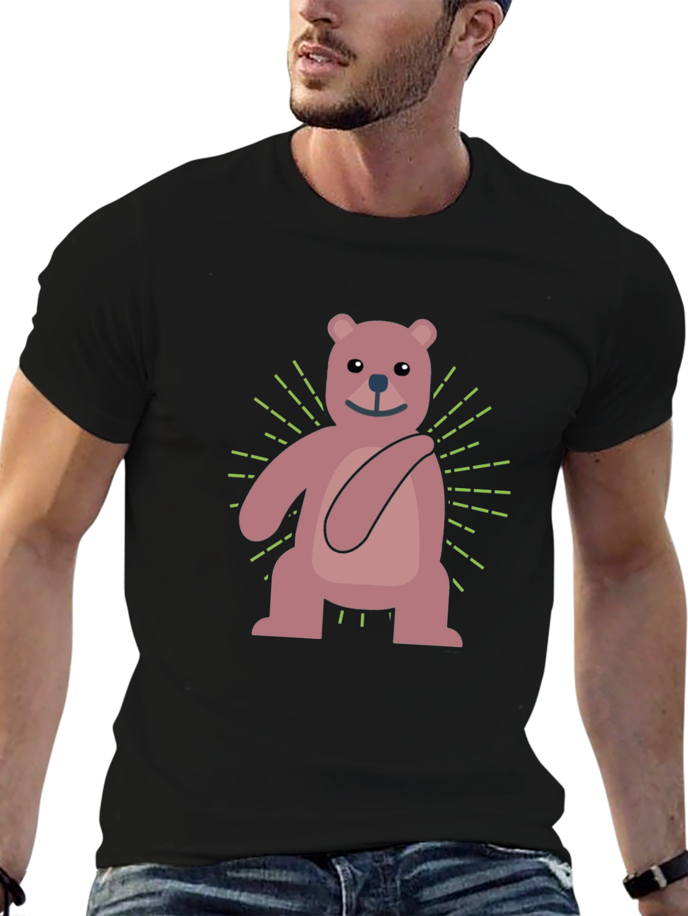 Cute Cartoon Bear Graphic T-Shirt