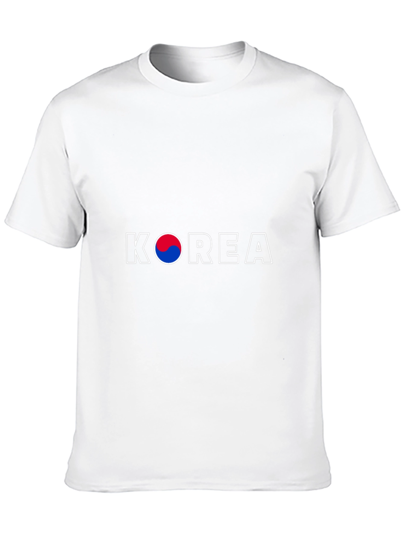 Korea Flag T-Shirt - Black Crew Neck