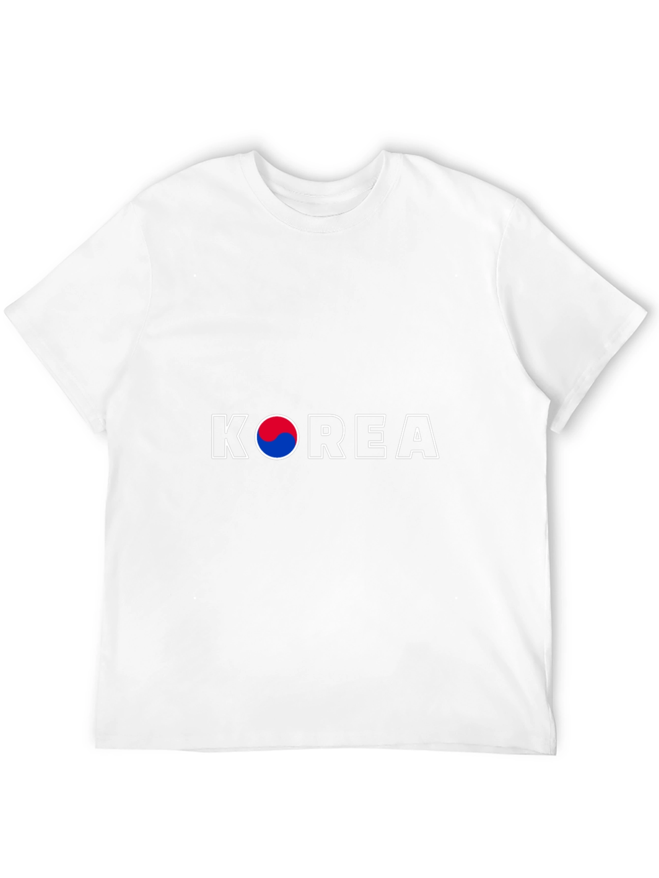 Korea Flag T-Shirt - Black Crew Neck