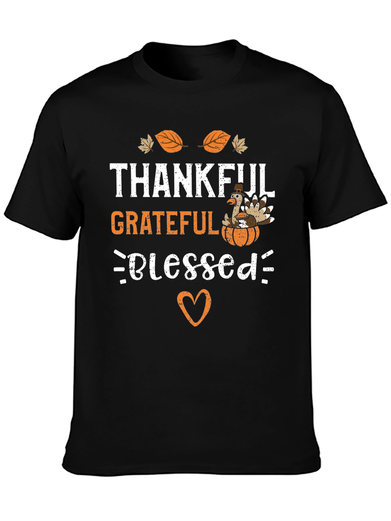 Thankful Grateful Blessed Thanksgiving T-Shirt