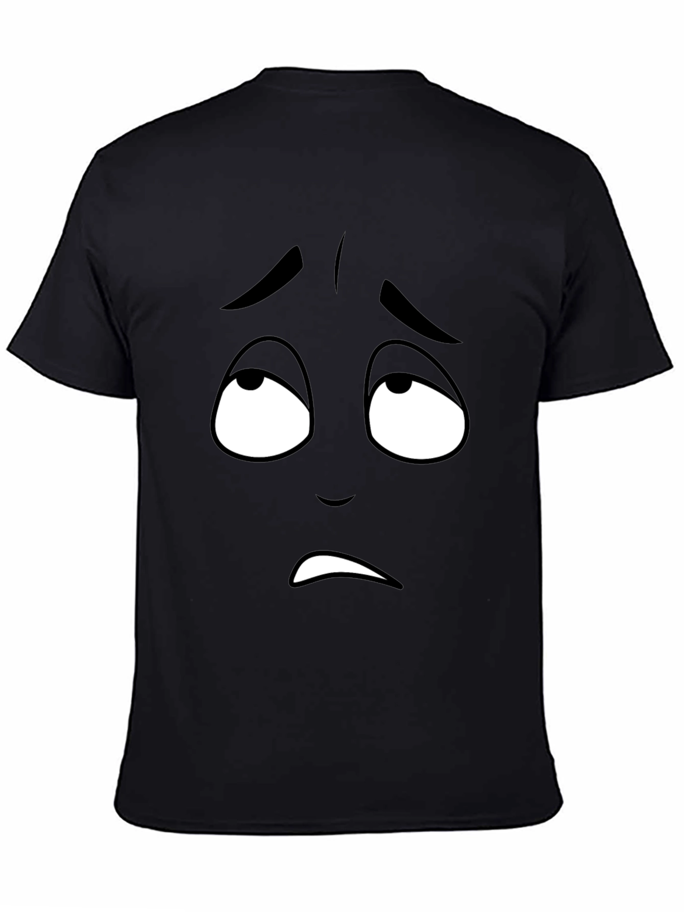 Sad Face Graphic Tee - Mens Black T-Shirt