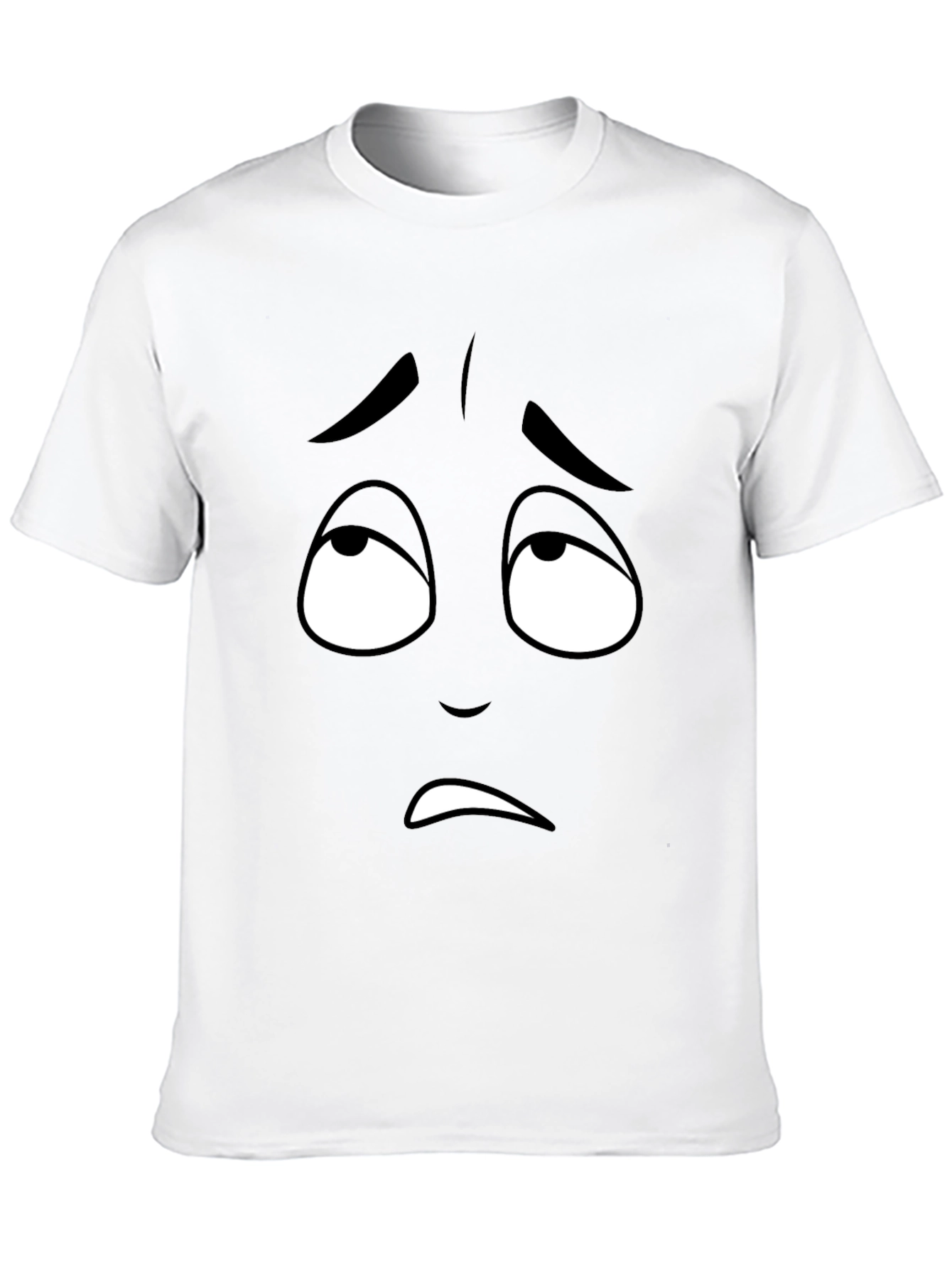 Sad Face Graphic Tee - Mens Black T-Shirt