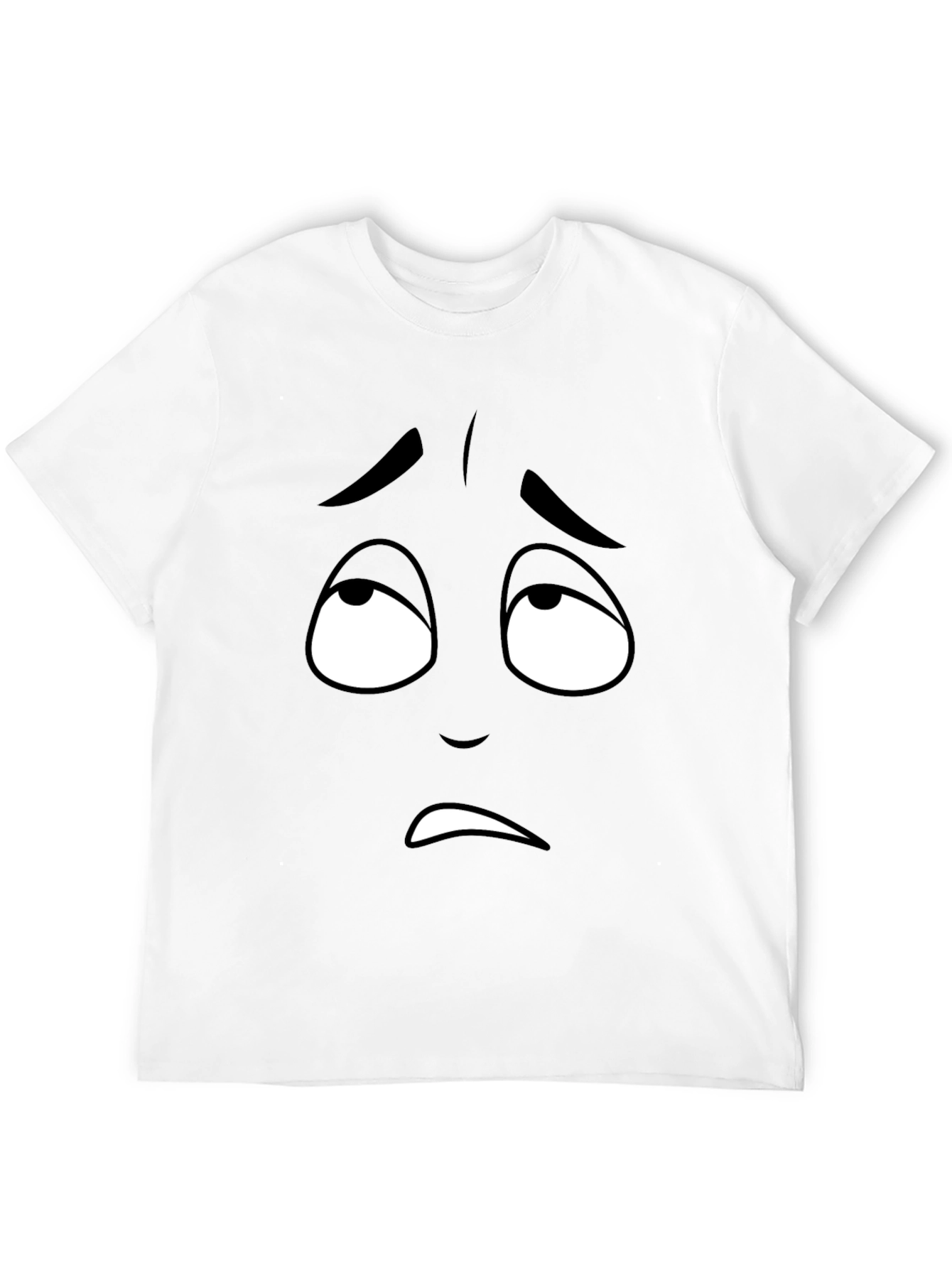 Sad Face Graphic Tee - Mens Black T-Shirt