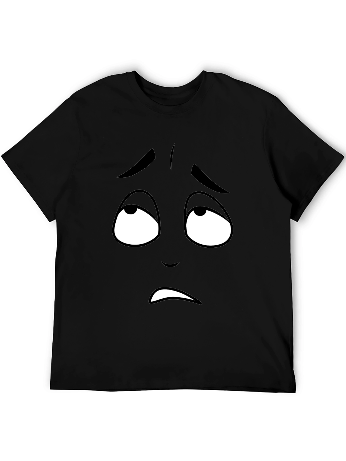 Sad Face Graphic Tee - Mens Black T-Shirt
