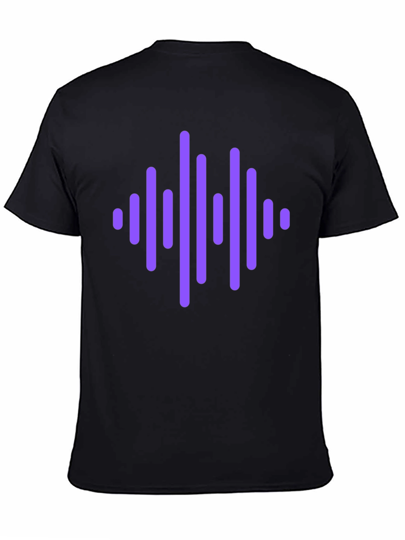 Sound Wave Graphic Tee - Trendy Black T-Shirt