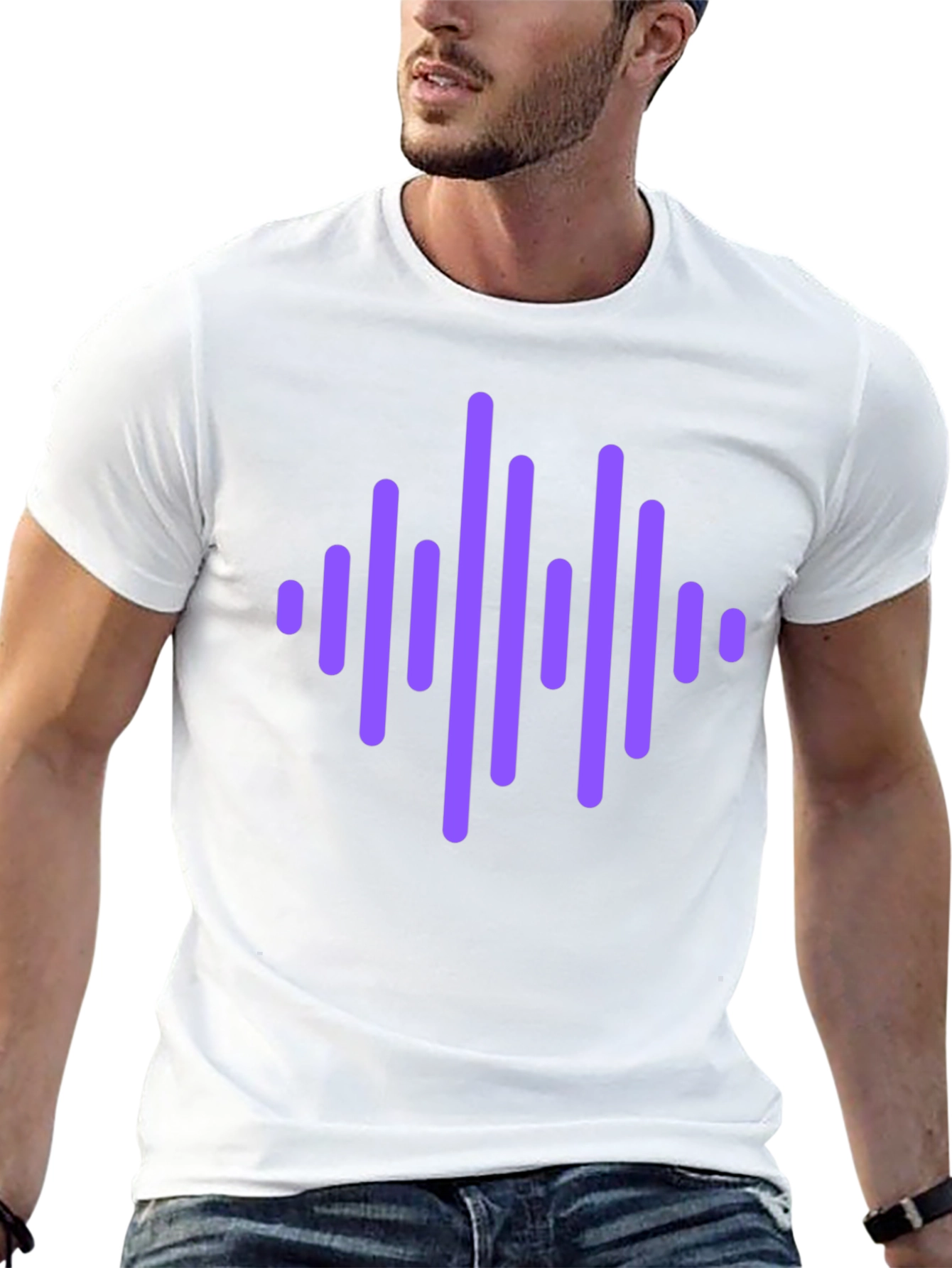 Sound Wave Graphic Tee - Trendy Black T-Shirt