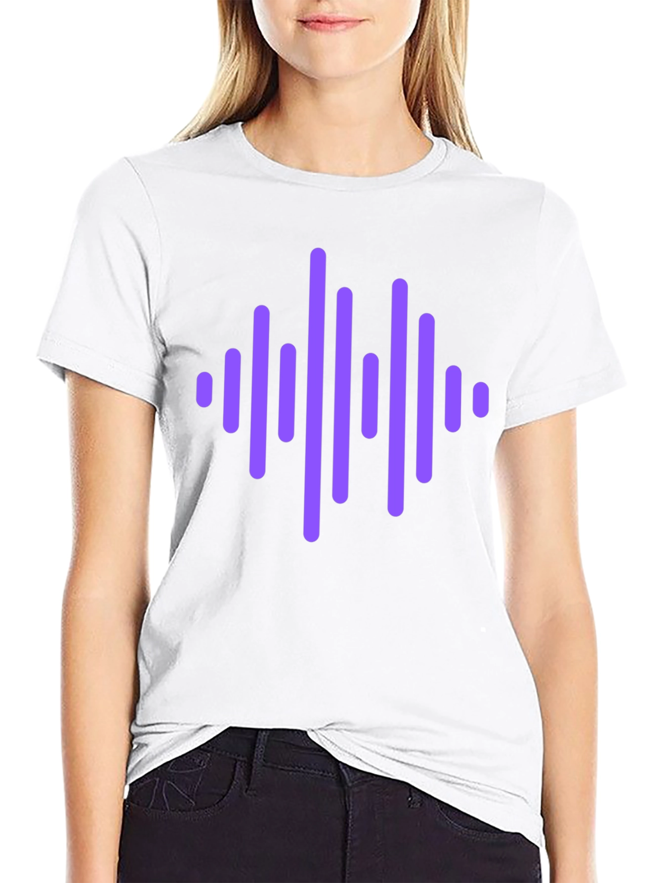 Sound Wave Graphic Tee - Trendy Black T-Shirt