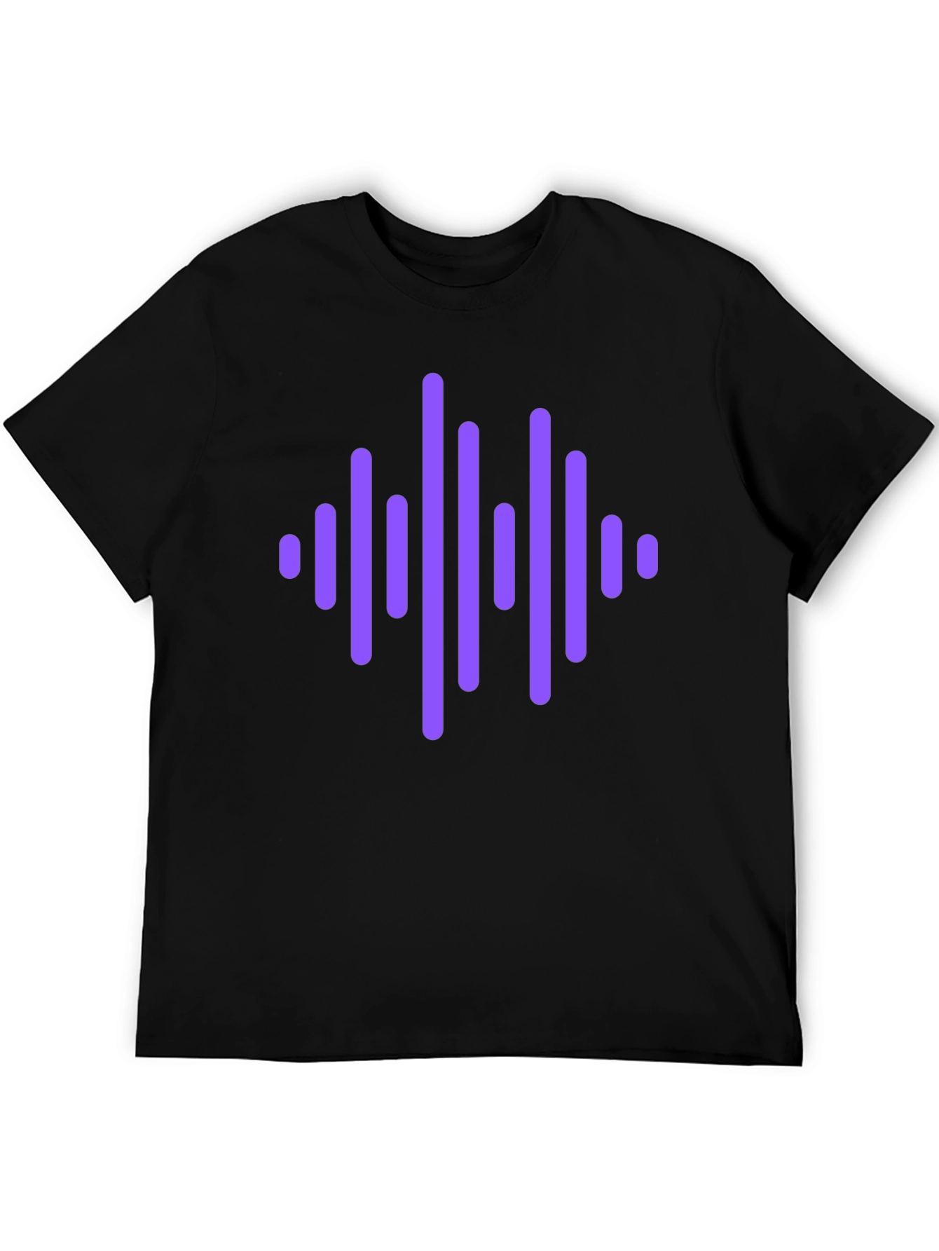 Sound Wave Graphic Tee - Trendy Black T-Shirt