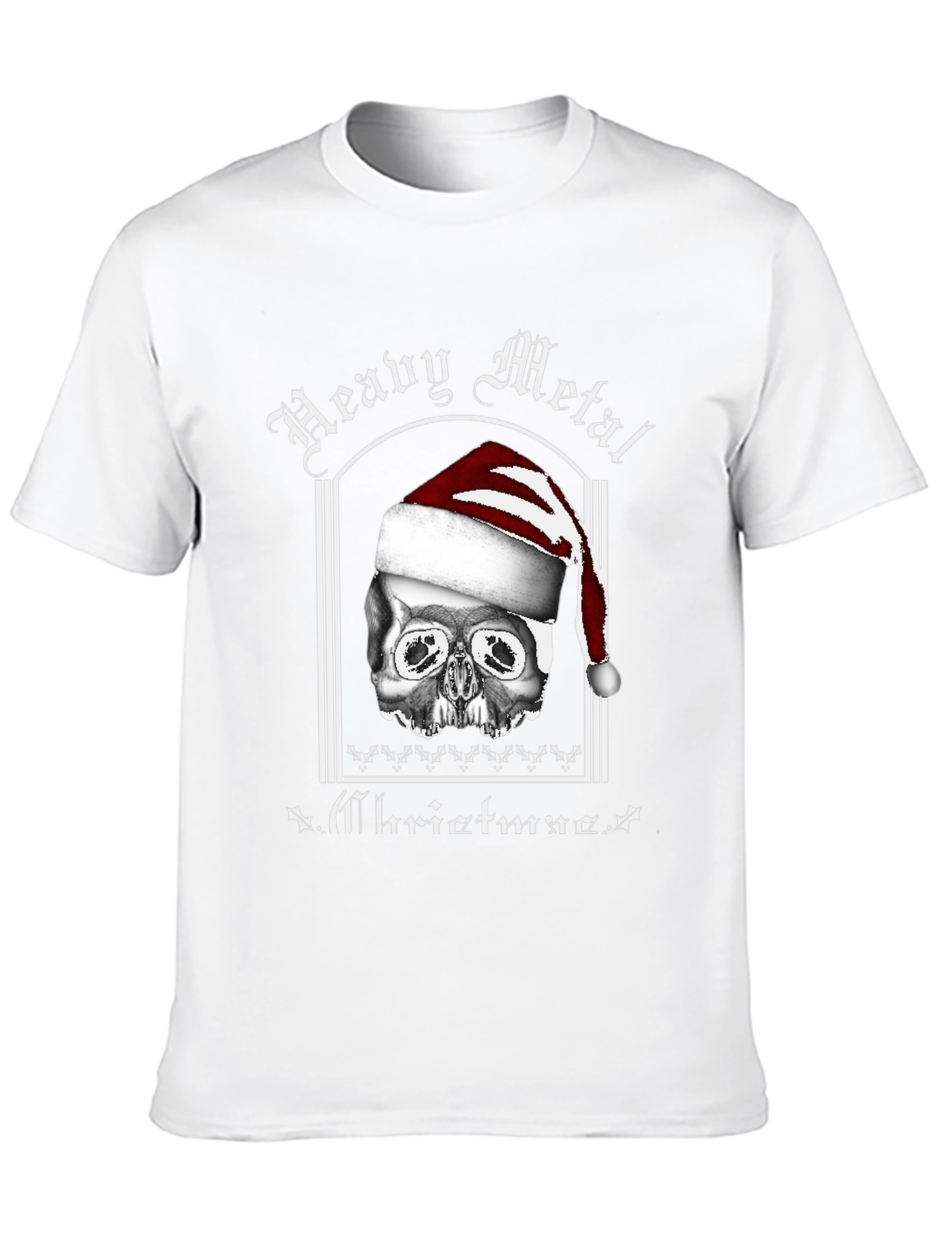Heavy Metal Christmas Skull T-Shirt