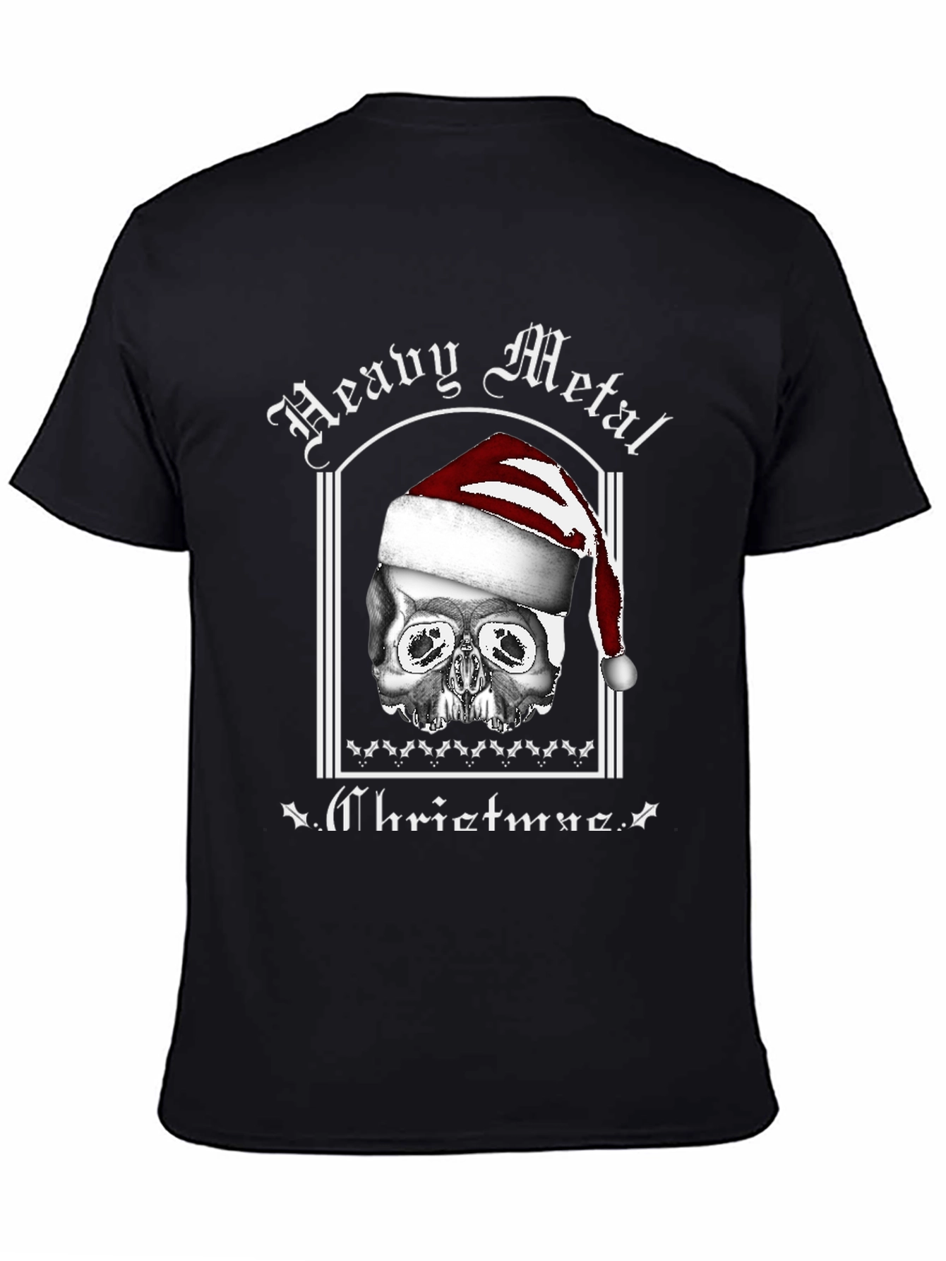 Heavy Metal Christmas Skull T-Shirt
