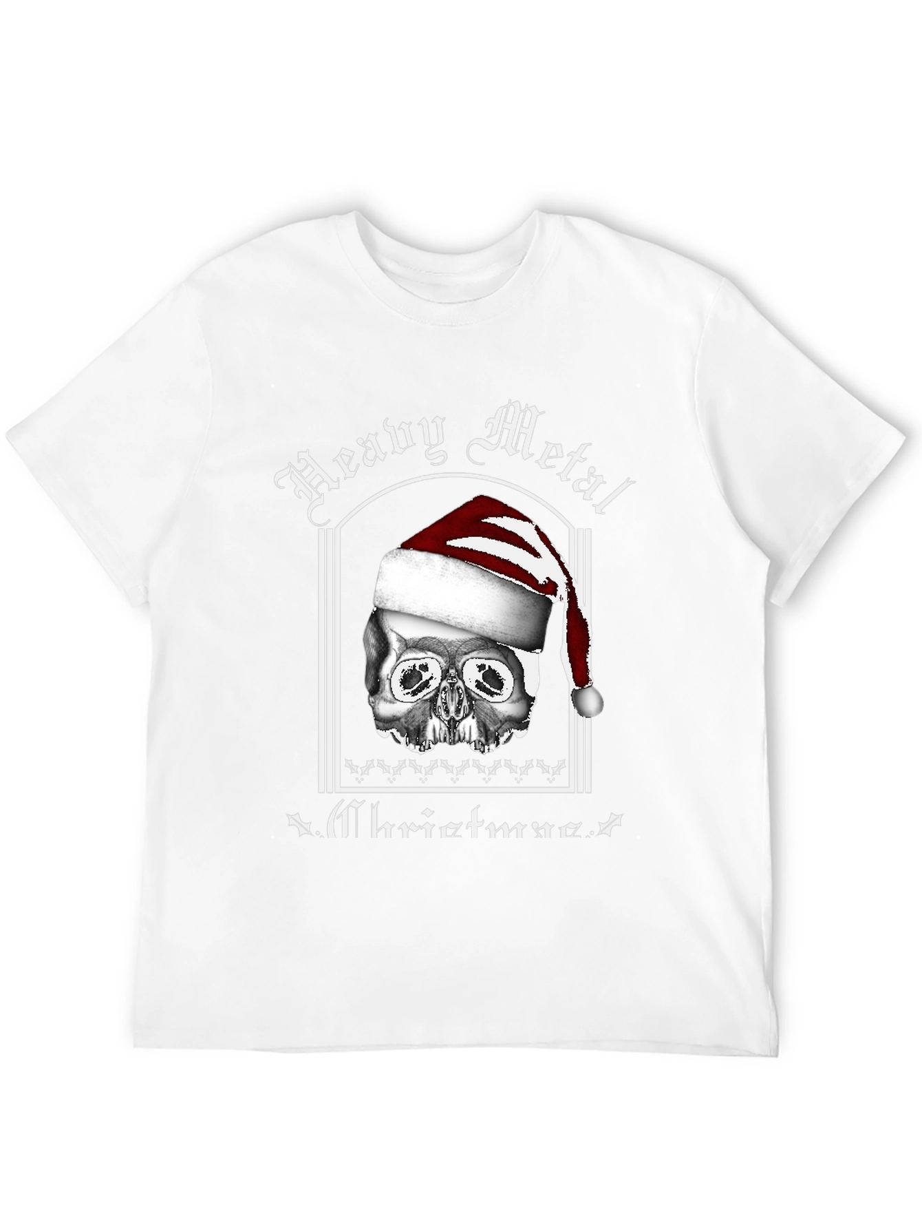 Heavy Metal Christmas Skull T-Shirt
