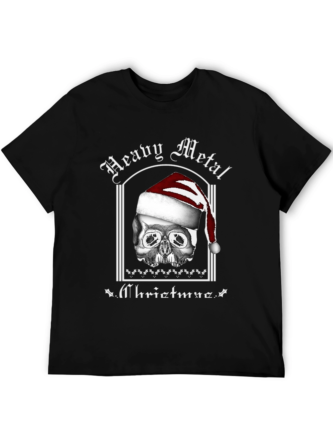 Heavy Metal Christmas Skull T-Shirt