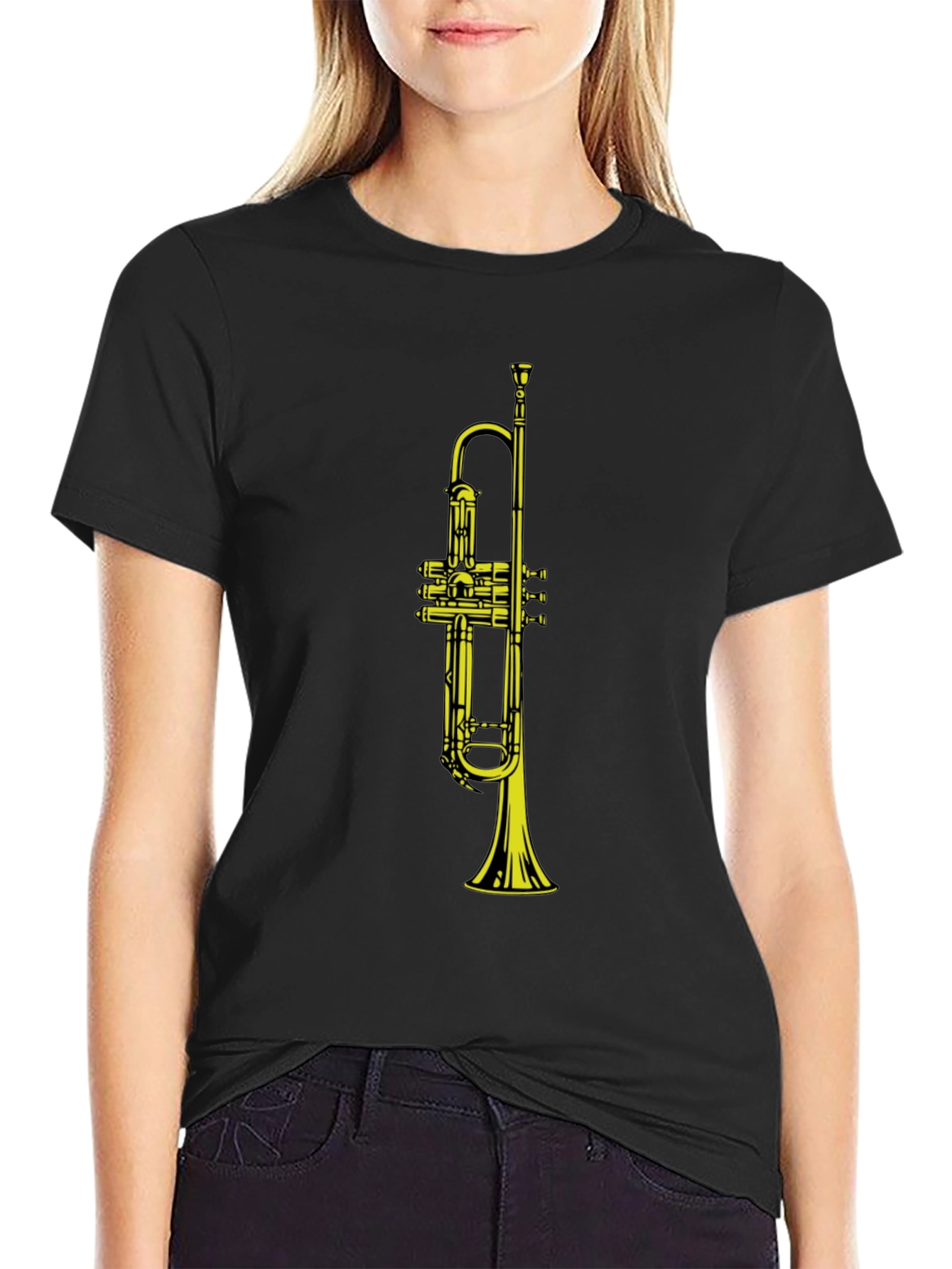 Trumpet Graphic Black T-Shirt - Musician Apparel