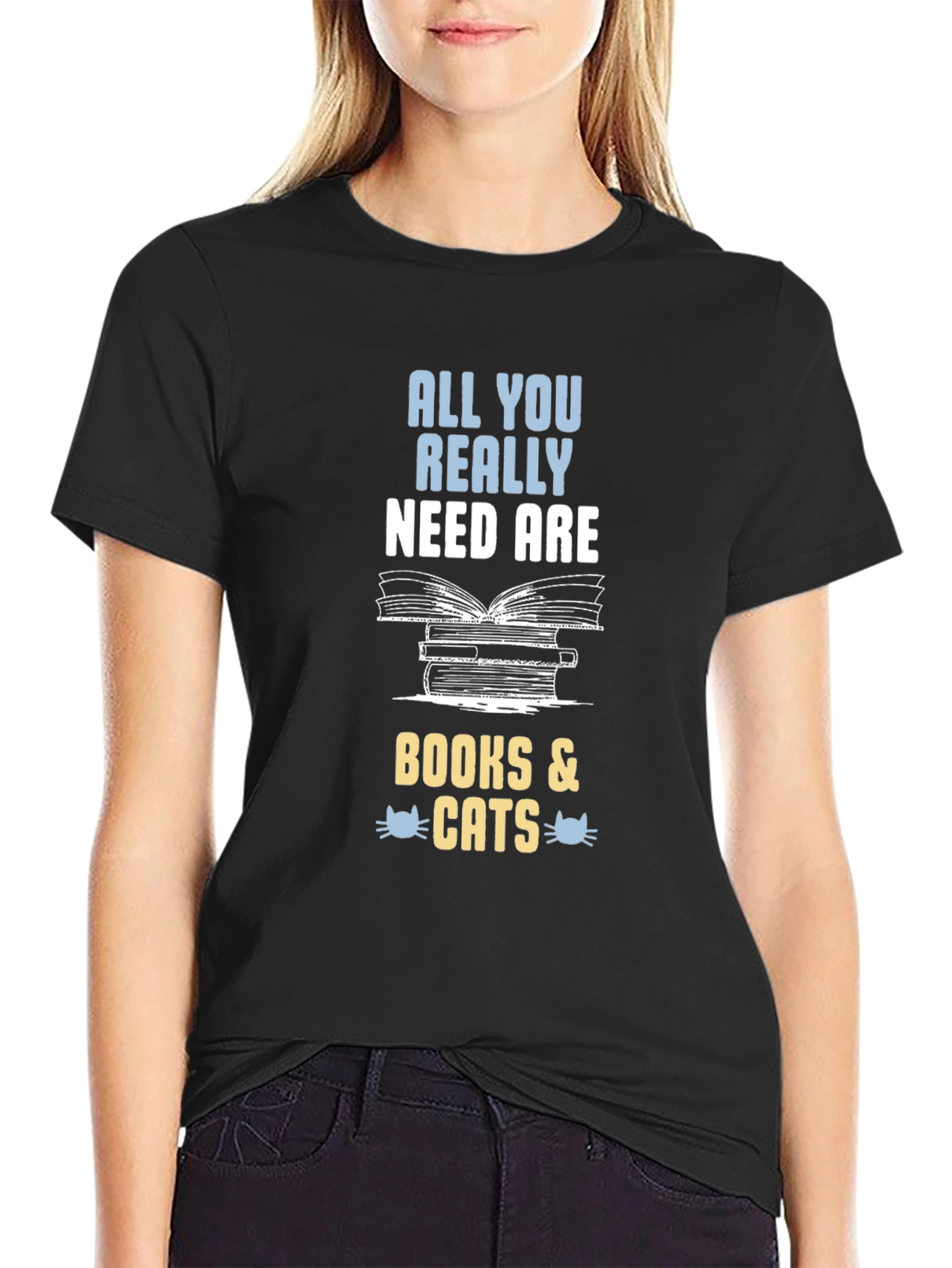 All You Need Is Books & Cats T-Shirt