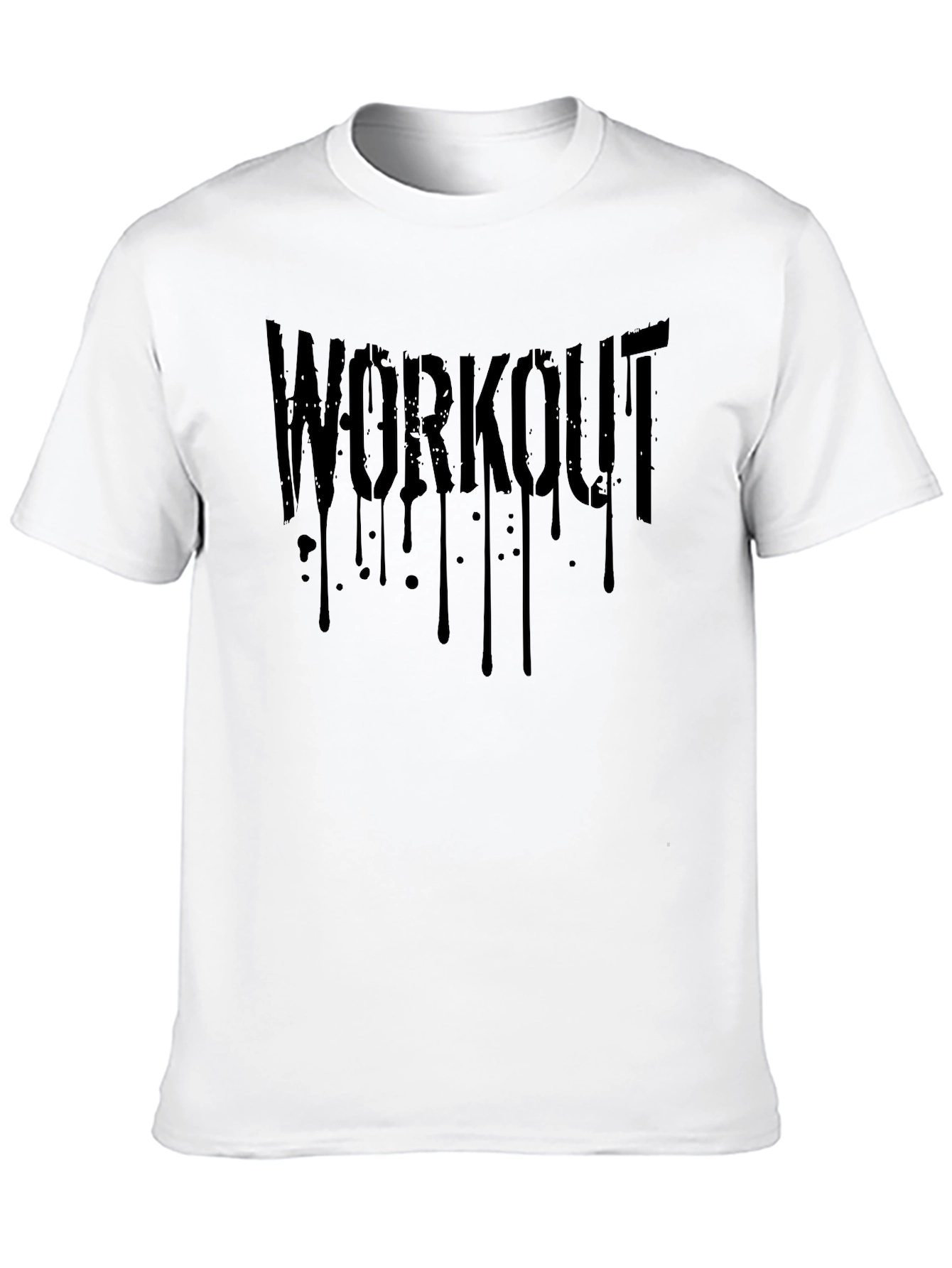 Workout Graphic Print Black Mens T-Shirt