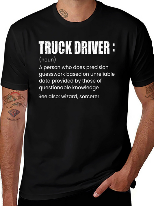 Truck Driver Definition Black T-Shirt