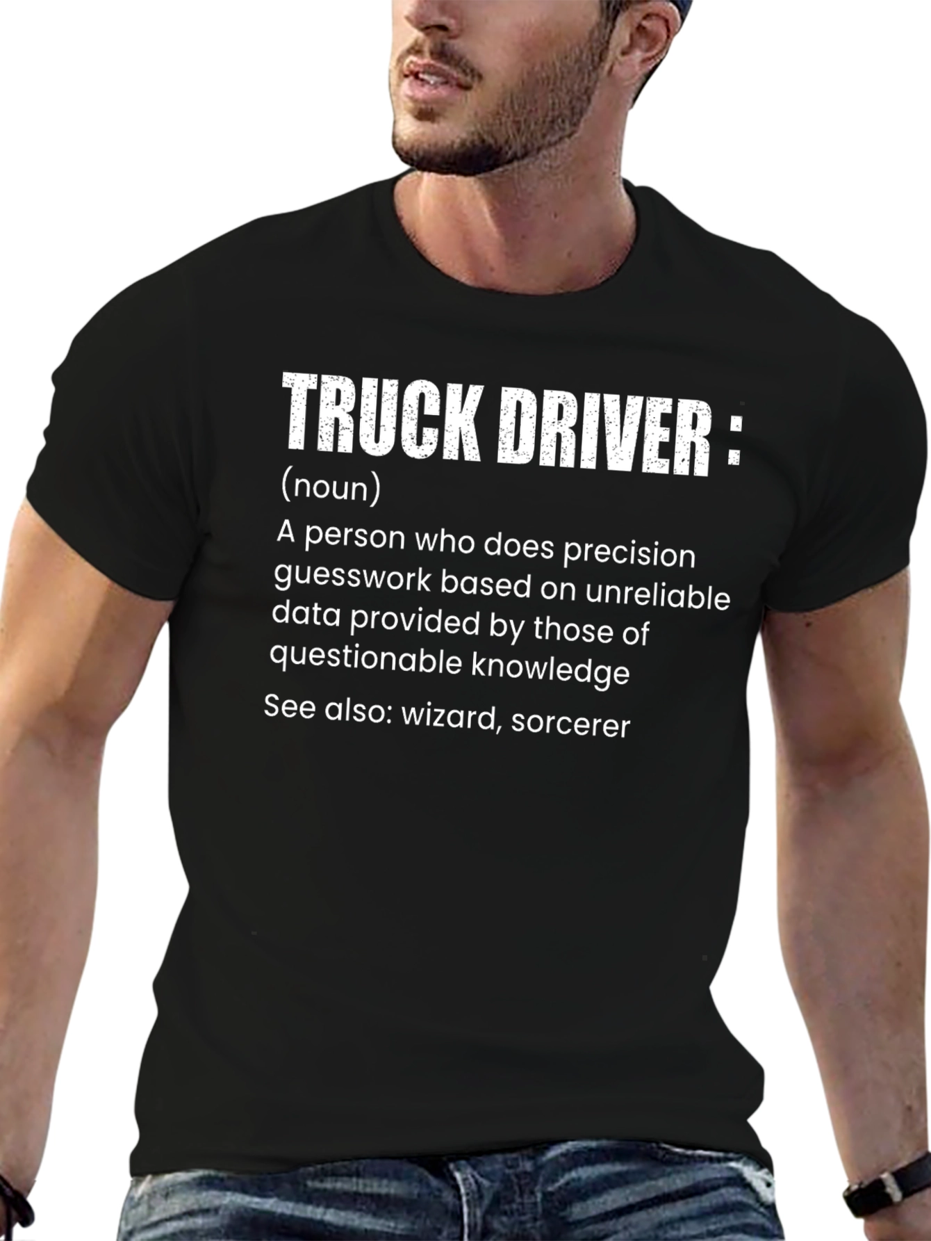 Truck Driver Definition Black T-Shirt
