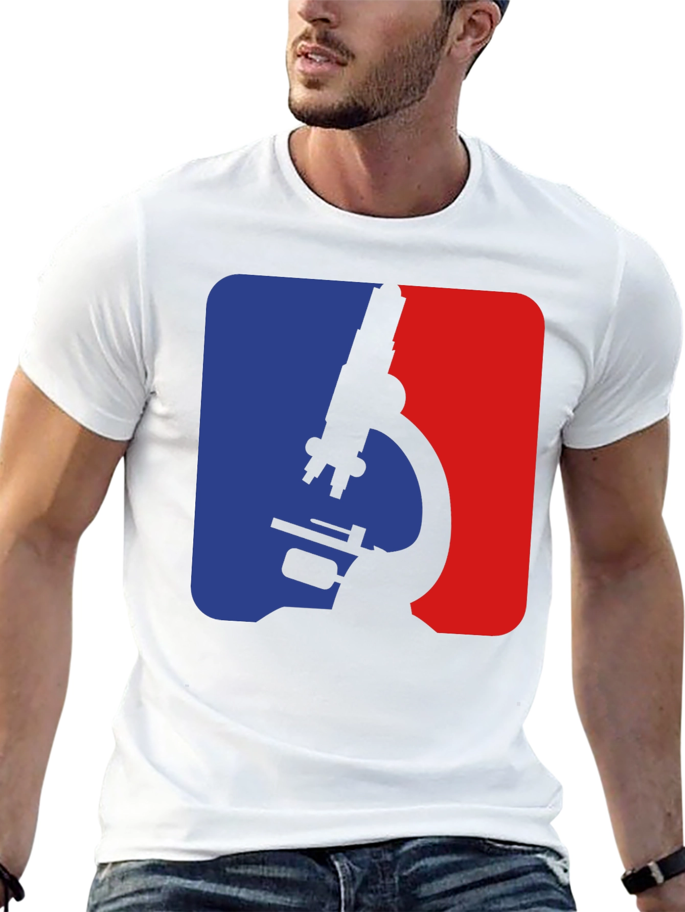 Science Microscope Graphic T-Shirt - Mens Black Tee