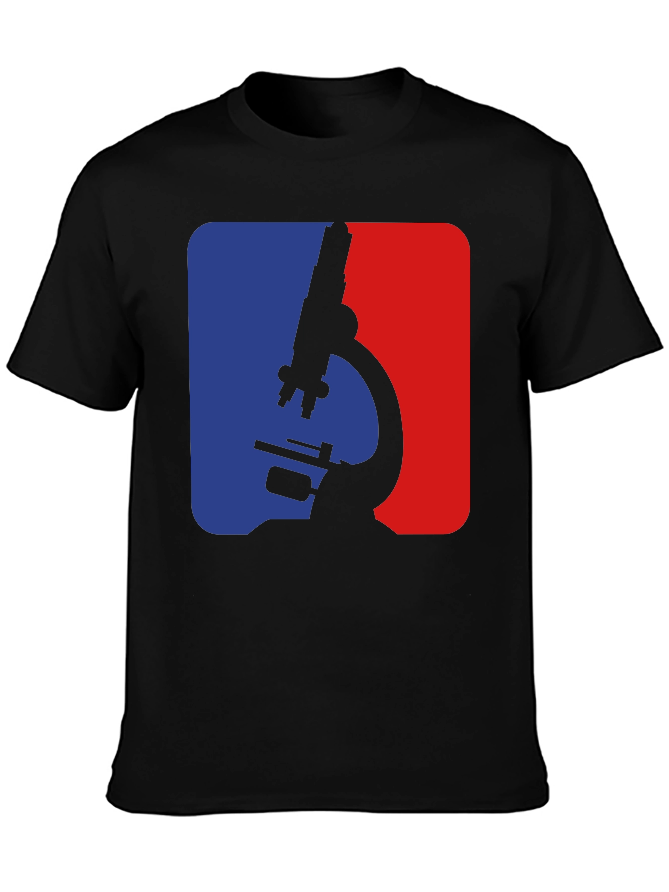 Science Microscope Graphic T-Shirt - Mens Black Tee