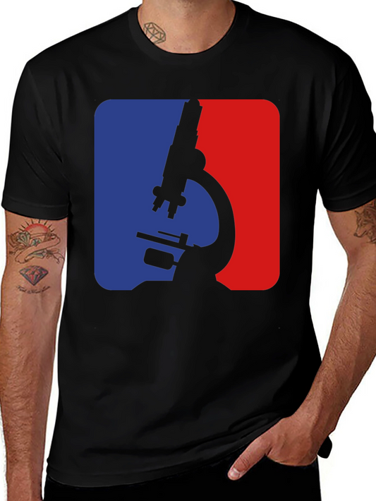 Science Microscope Graphic T-Shirt - Mens Black Tee
