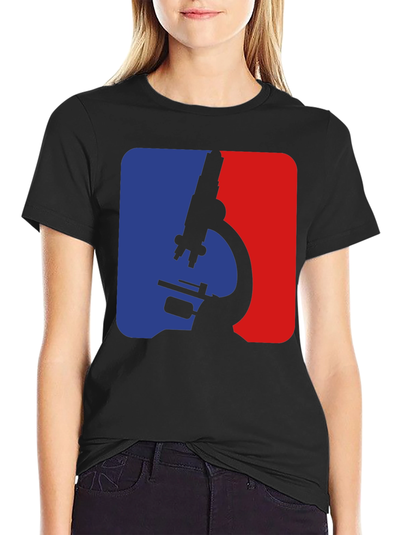 Science Microscope Graphic T-Shirt - Mens Black Tee