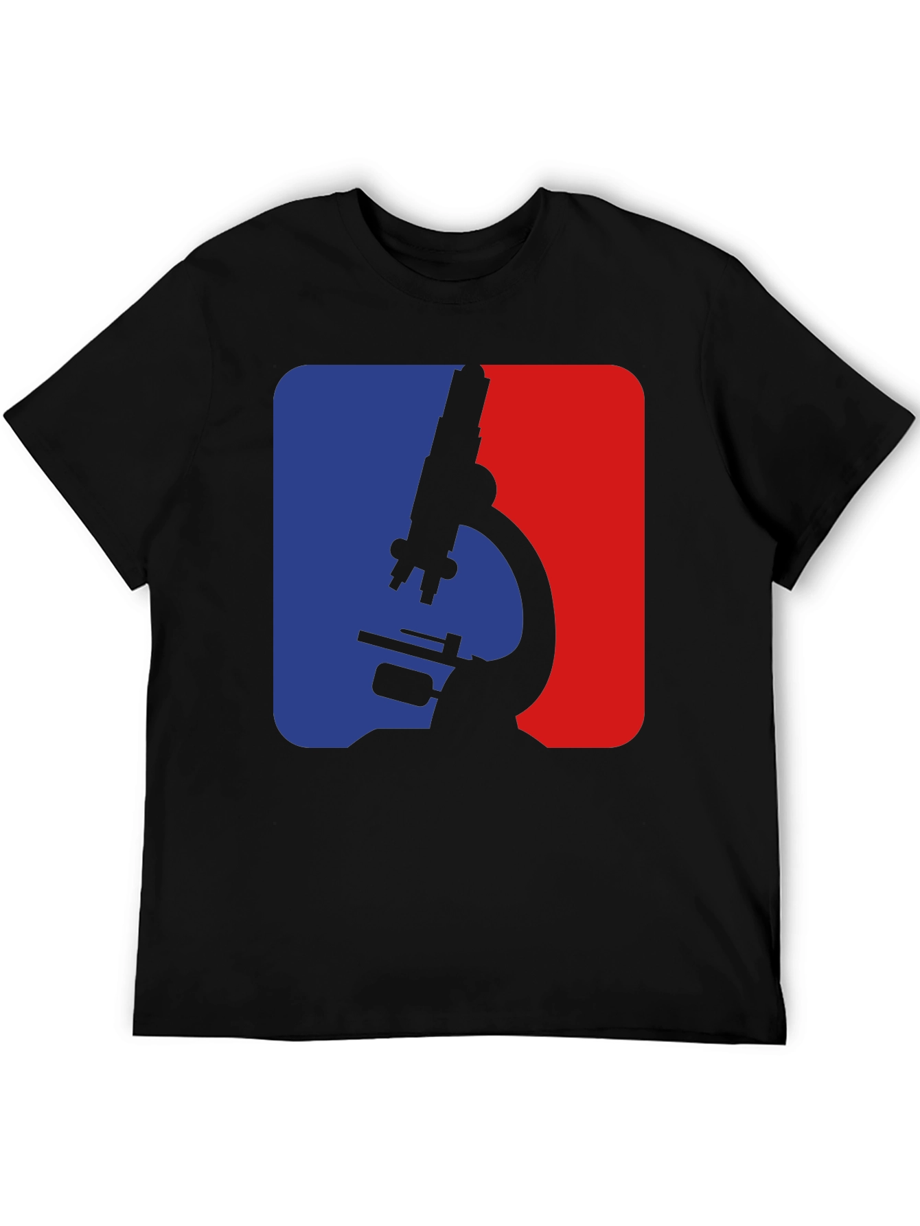 Science Microscope Graphic T-Shirt - Mens Black Tee
