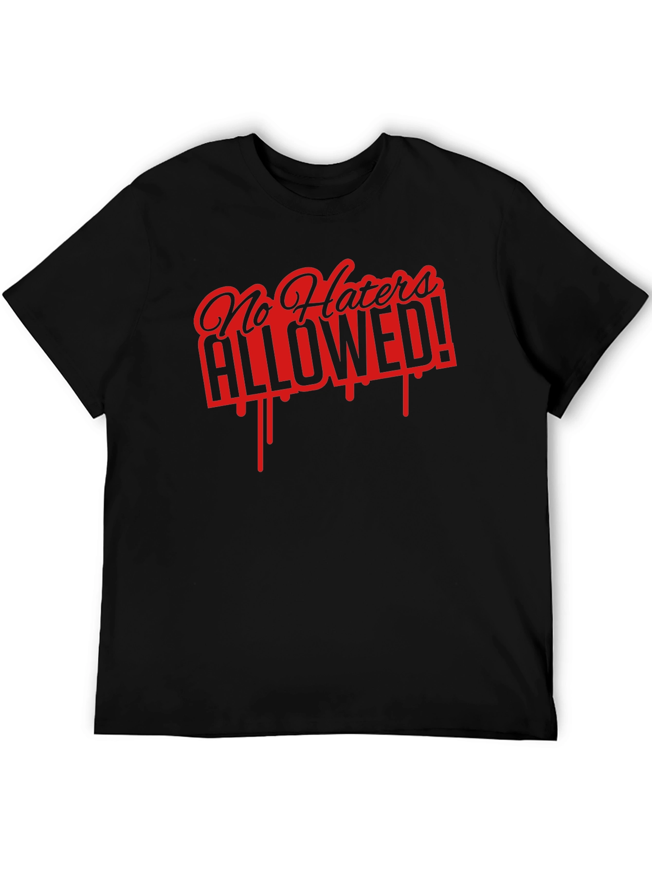 No Haters Allowed Graphic Tee - Black