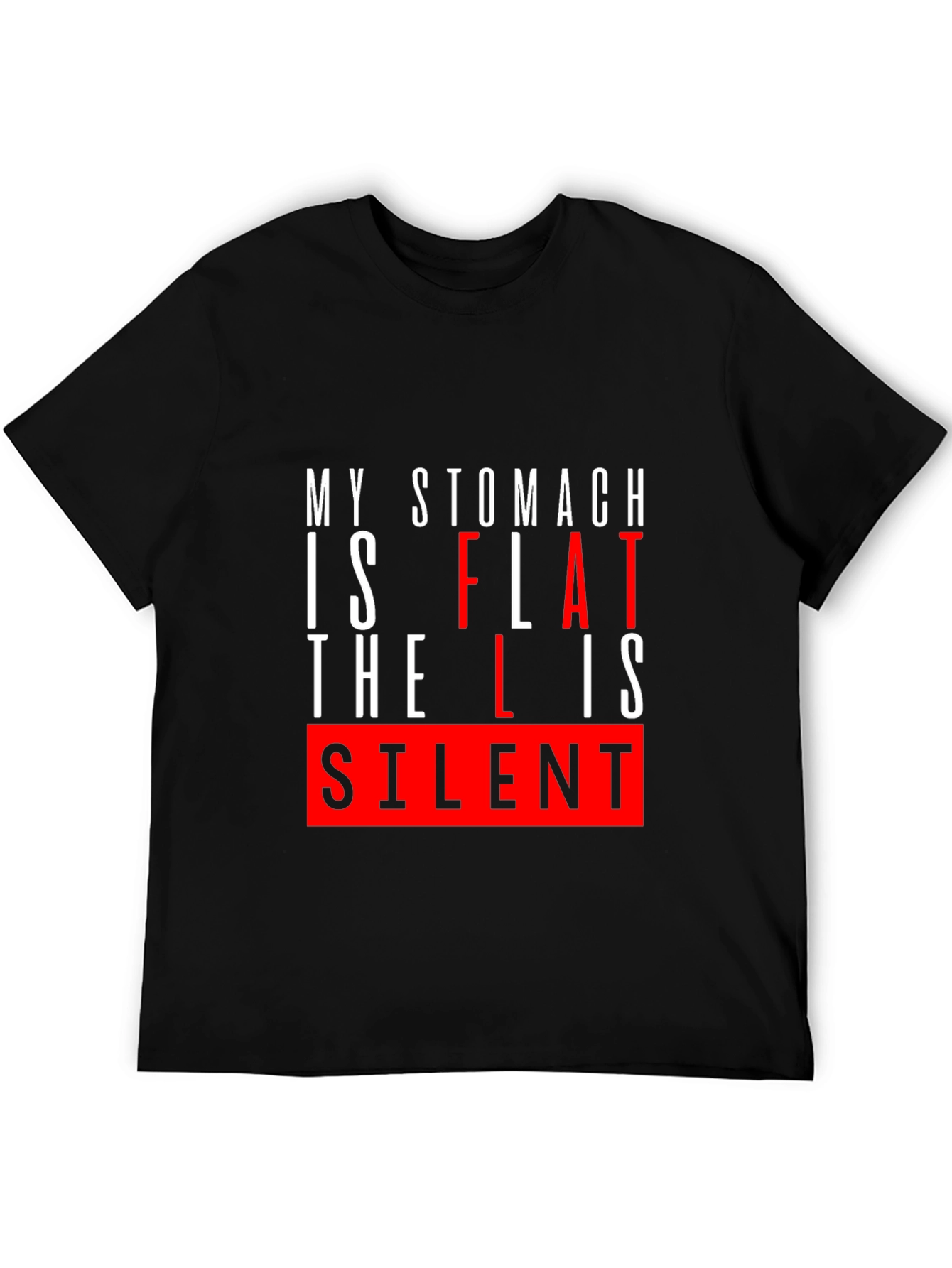 Funny Flat Stomach Humor T-Shirt