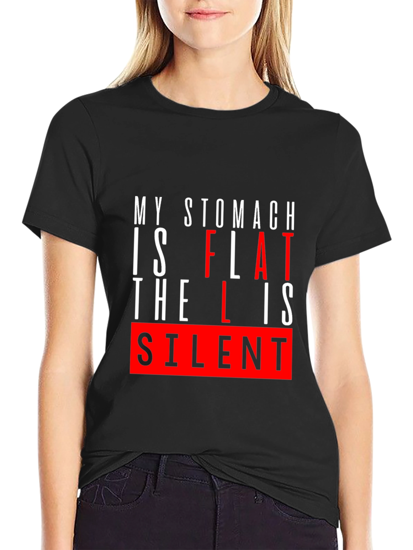 Funny Flat Stomach Humor T-Shirt