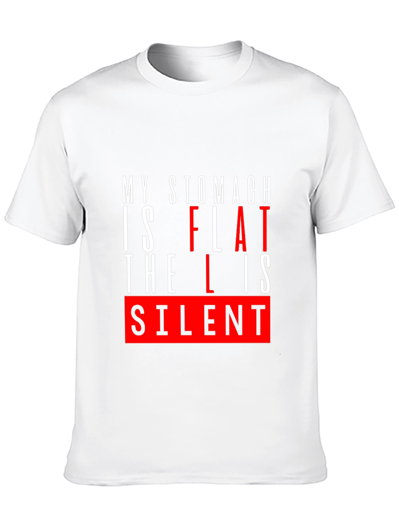 Funny Flat Stomach Humor T-Shirt