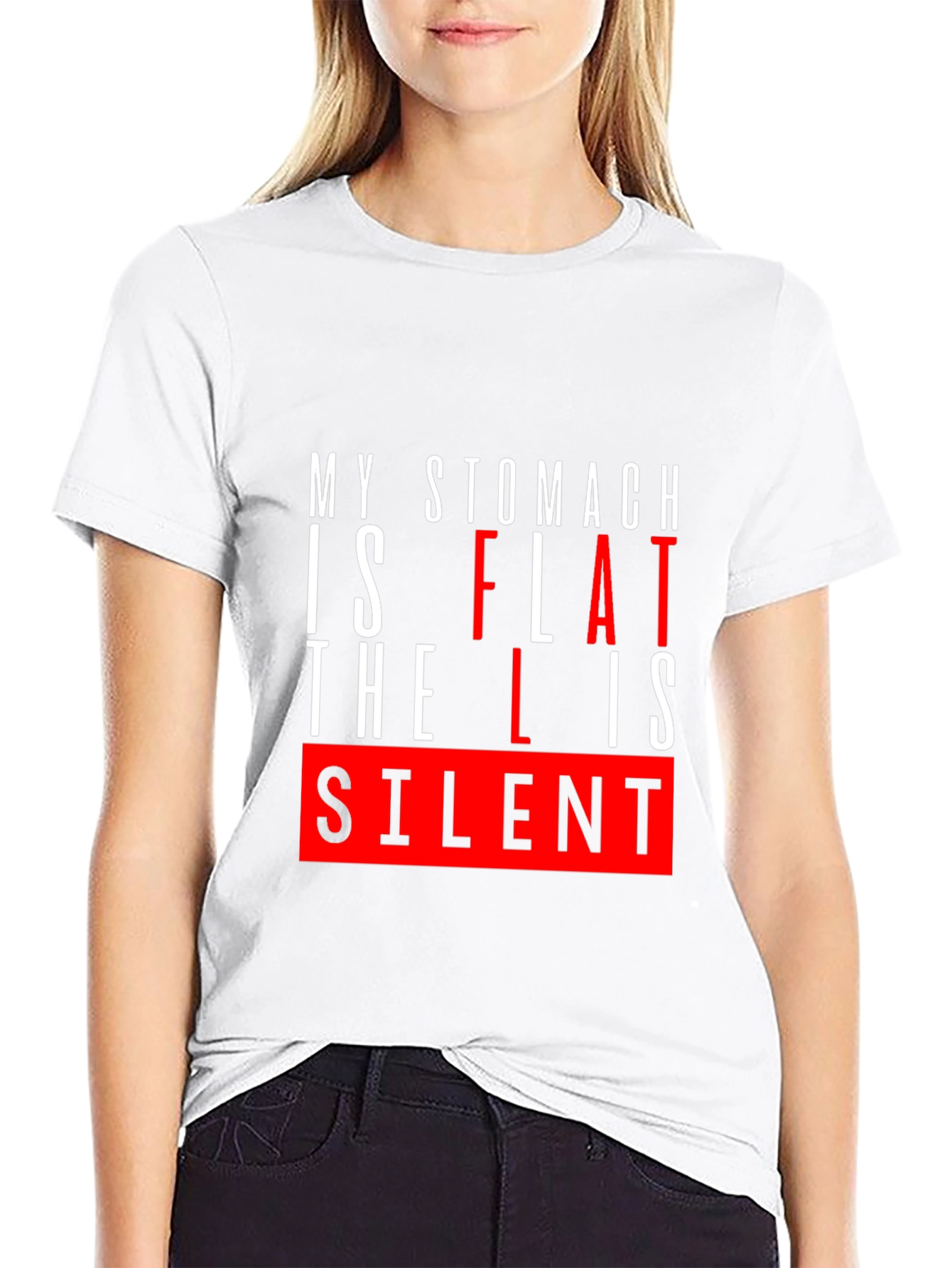 Funny Flat Stomach Humor T-Shirt