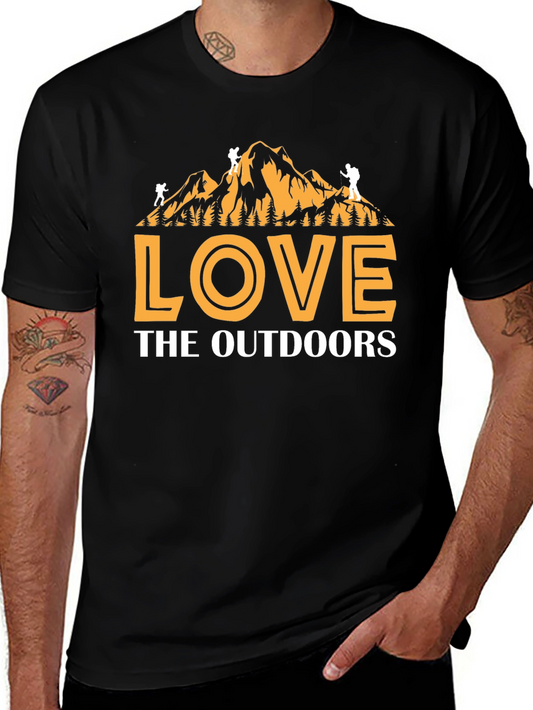 Love The Outdoors Graphic Tee - Hiking Adventure Shirt