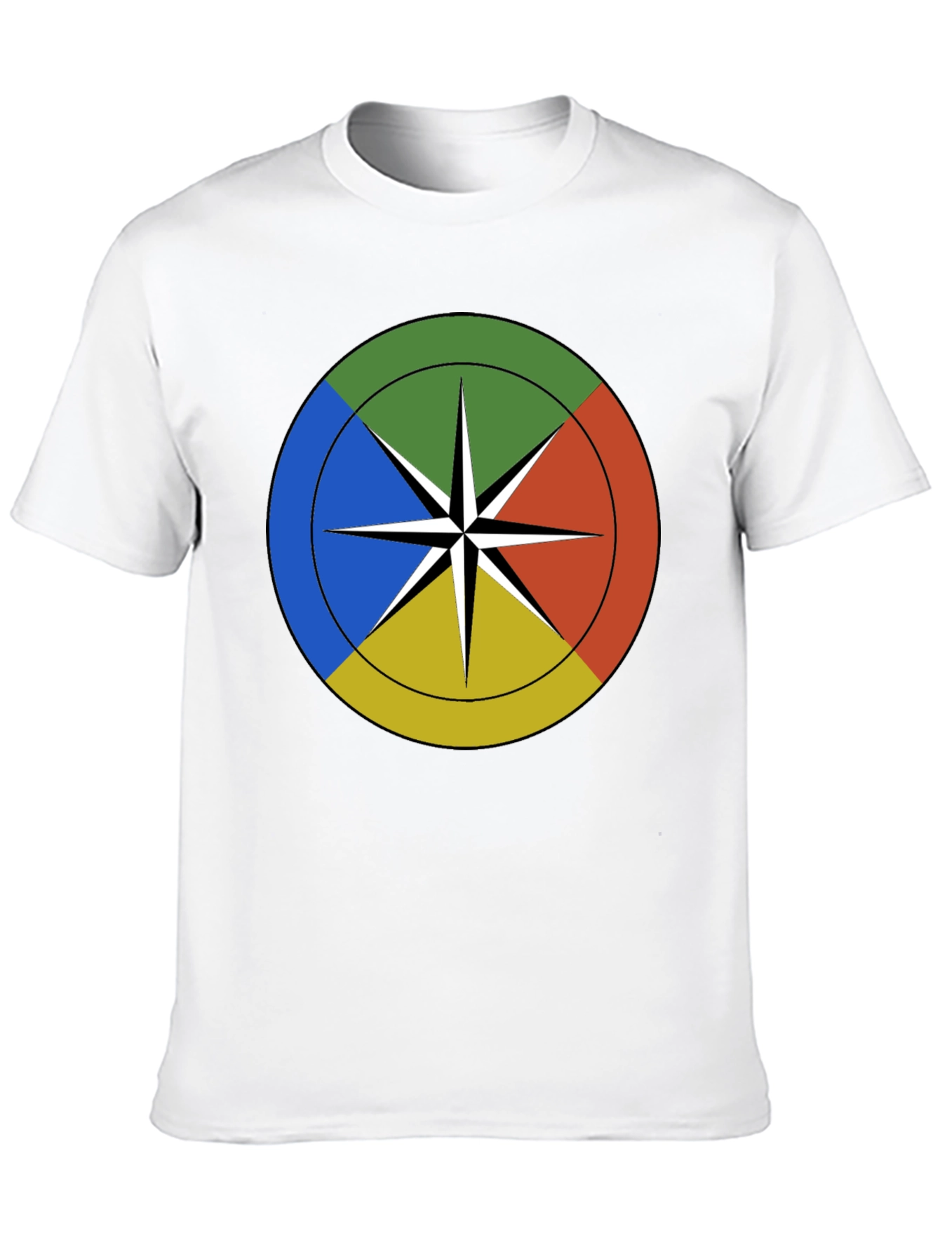Geometric Compass Graphic Black T-Shirt