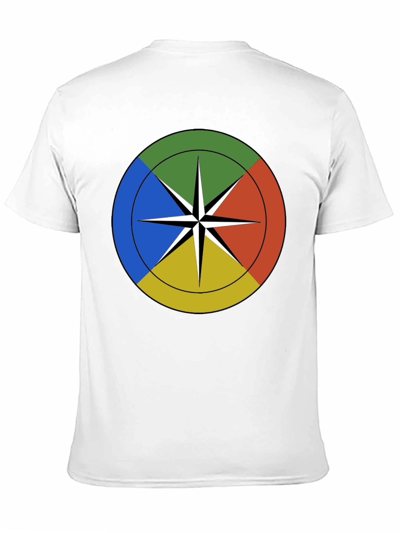 Geometric Compass Graphic Black T-Shirt