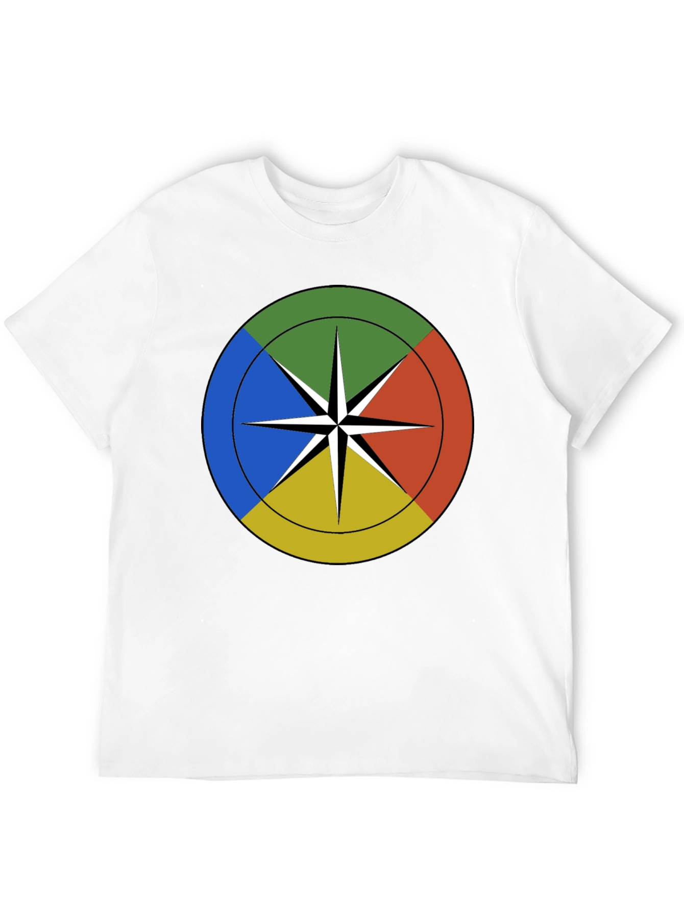 Geometric Compass Graphic Black T-Shirt
