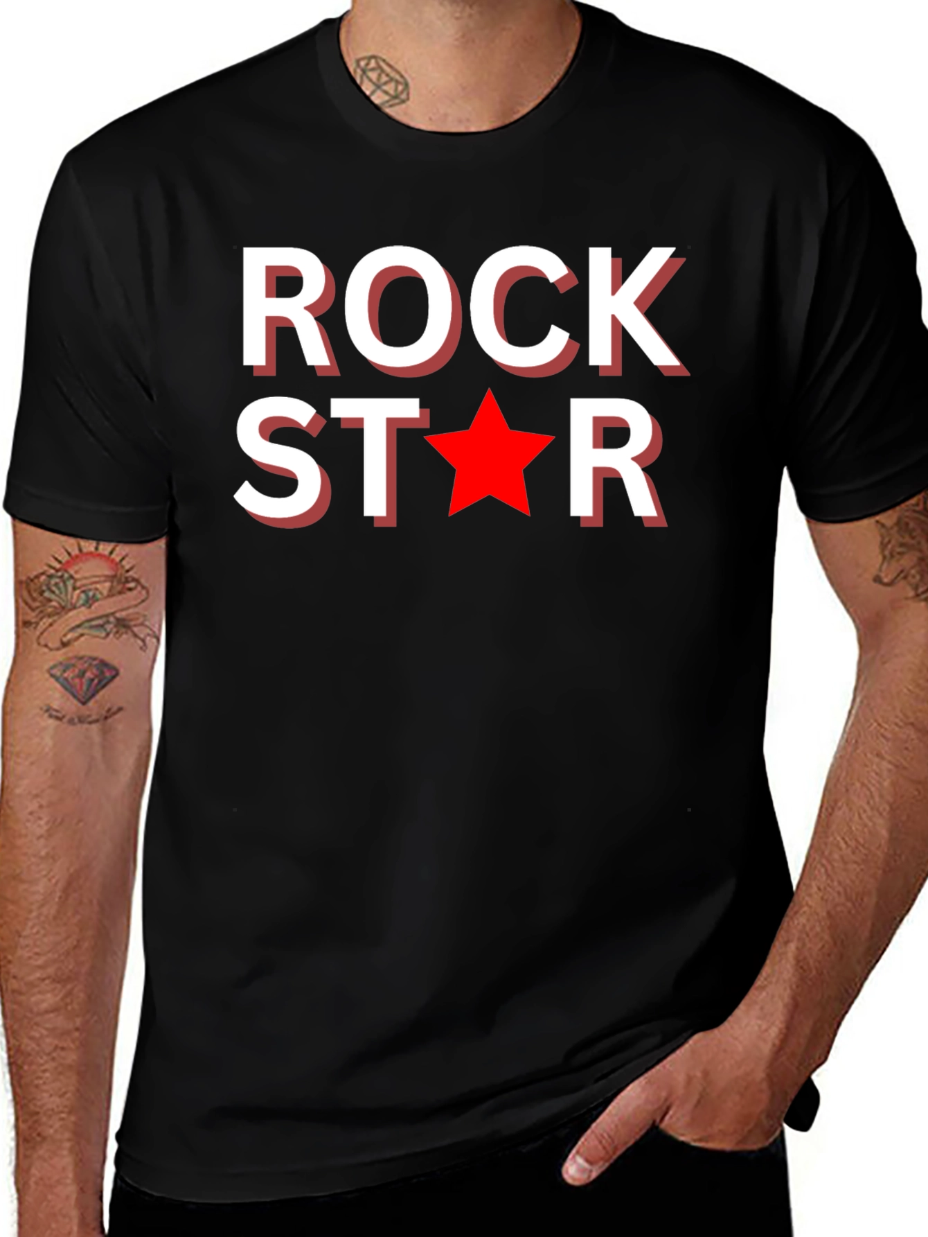 Rock Star Graphic Tee - Black