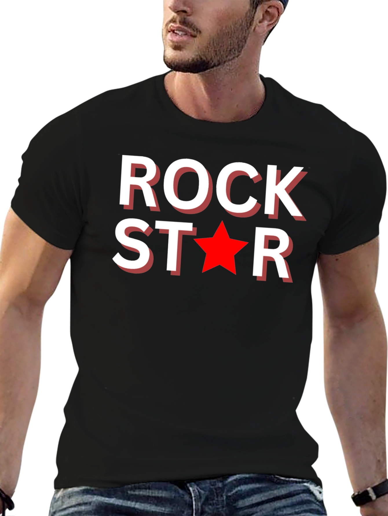 Rock Star Graphic Tee - Black