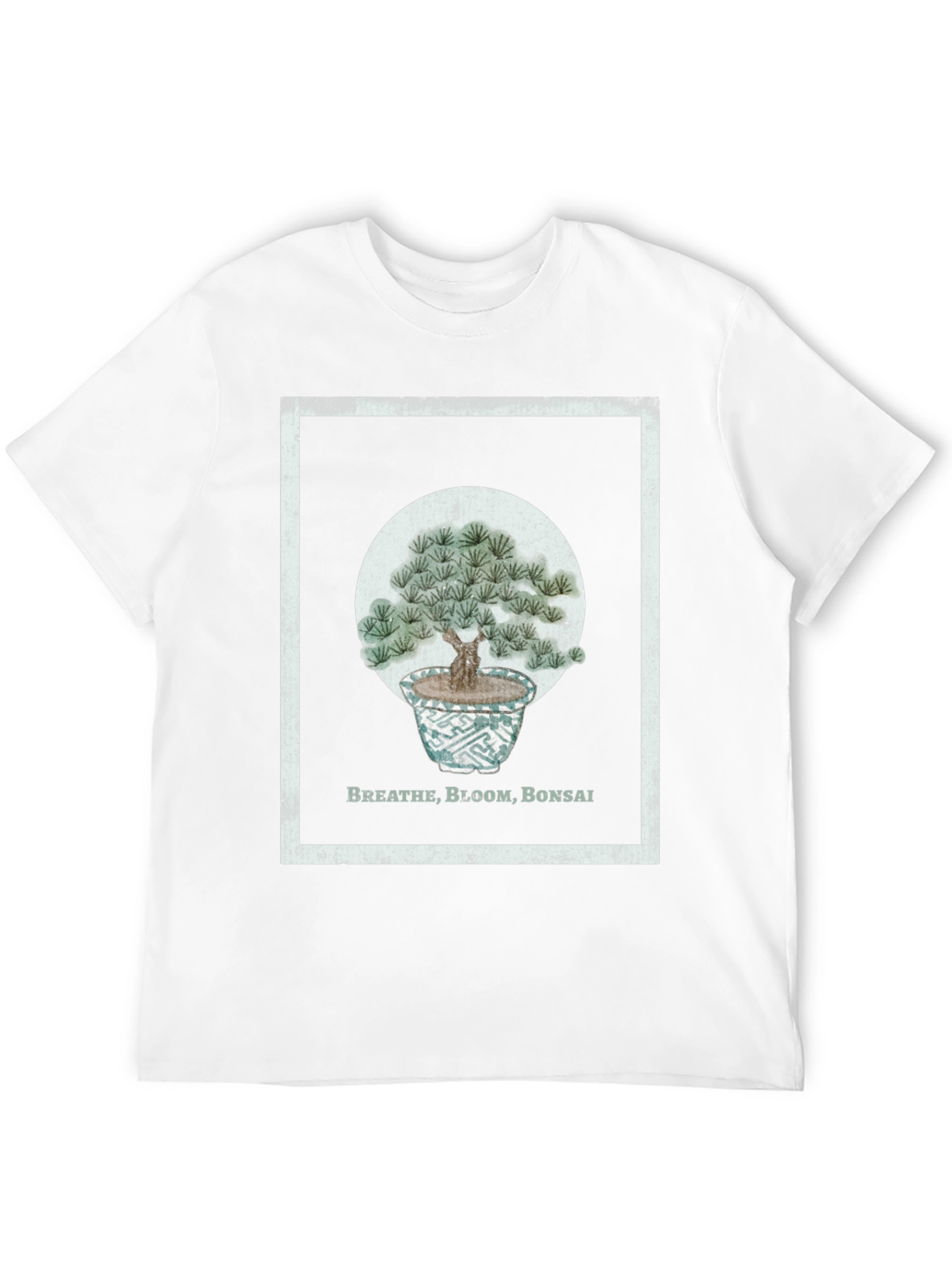 Breathe Bloom Bonsai T-Shirt - Black Cotton Tee